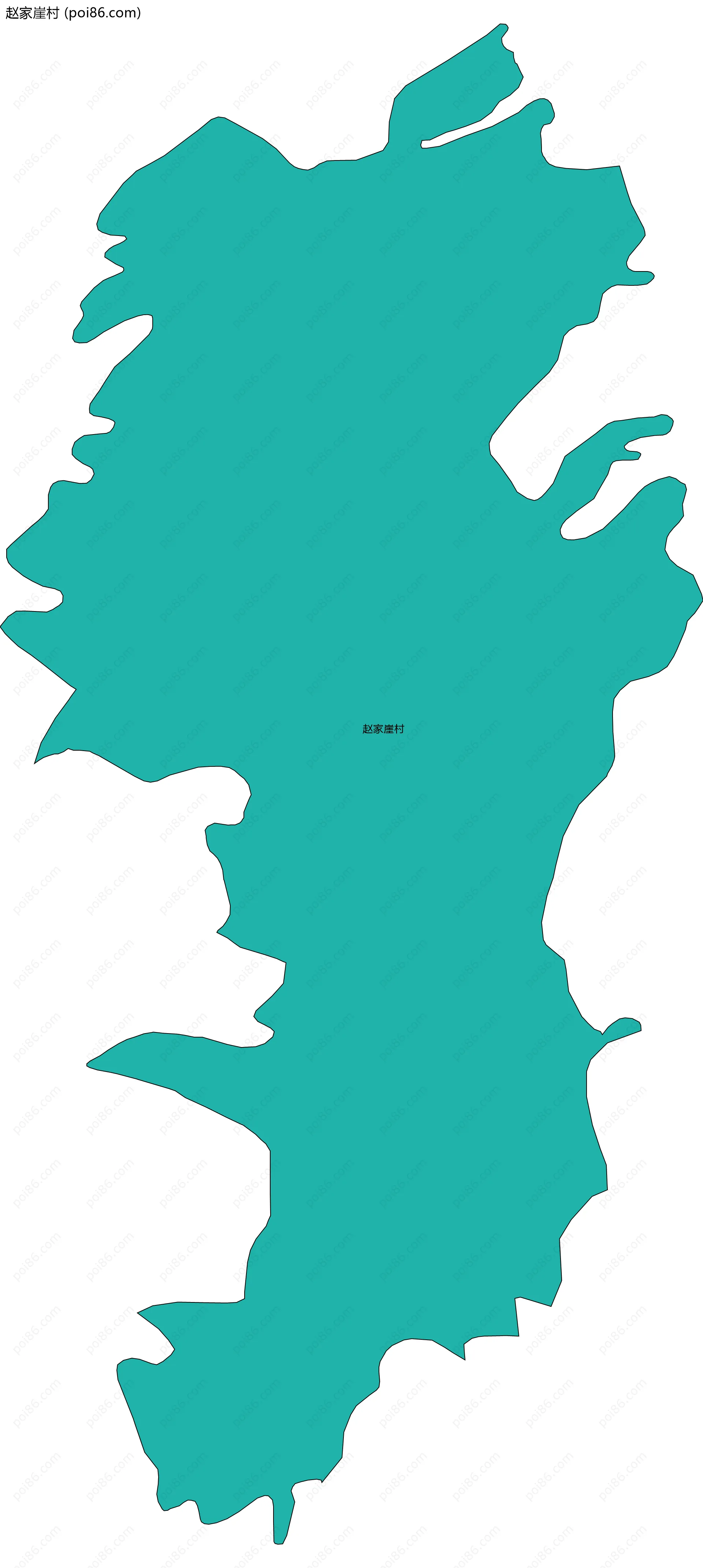 赵家崖村边界地图