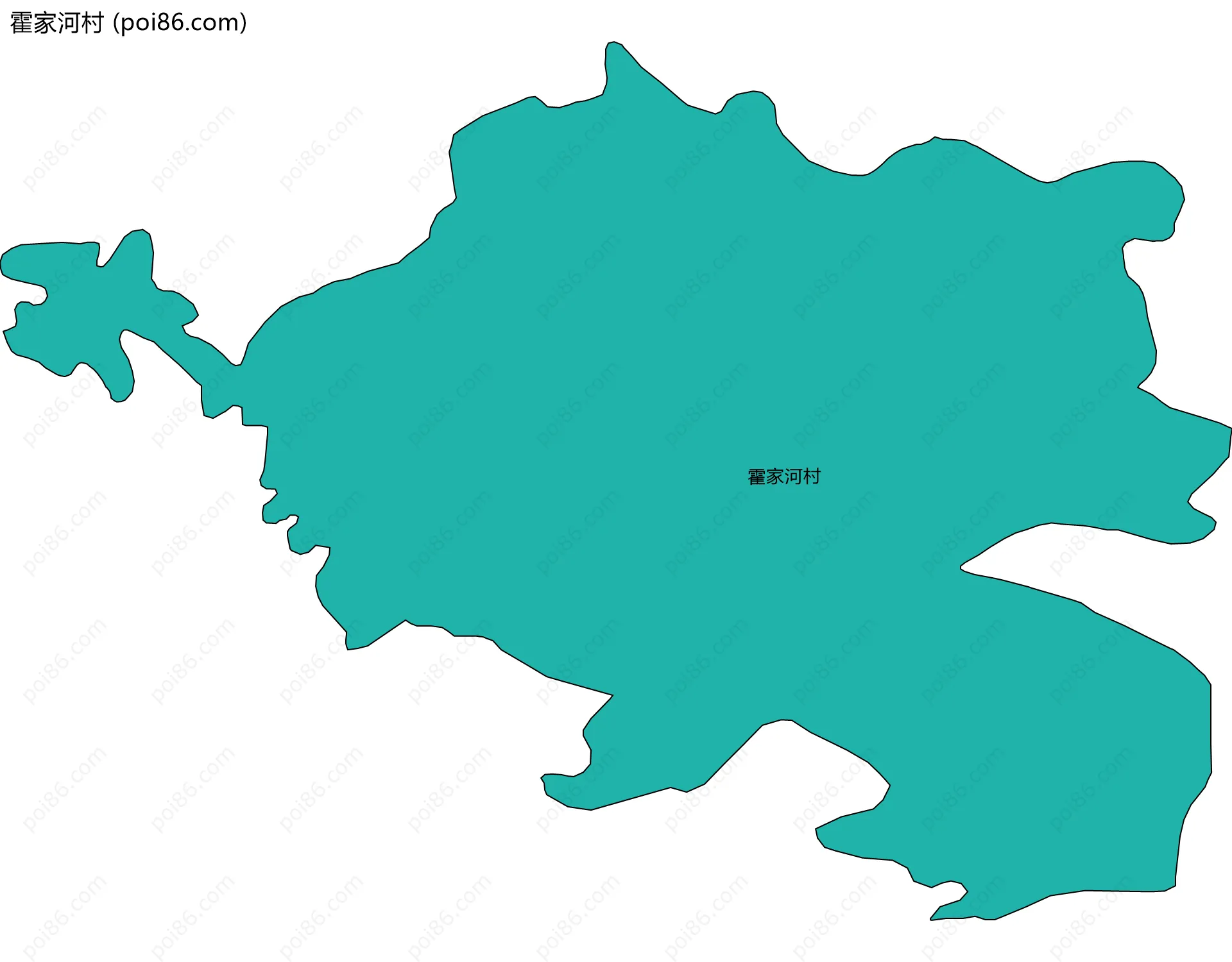 霍家河村边界地图