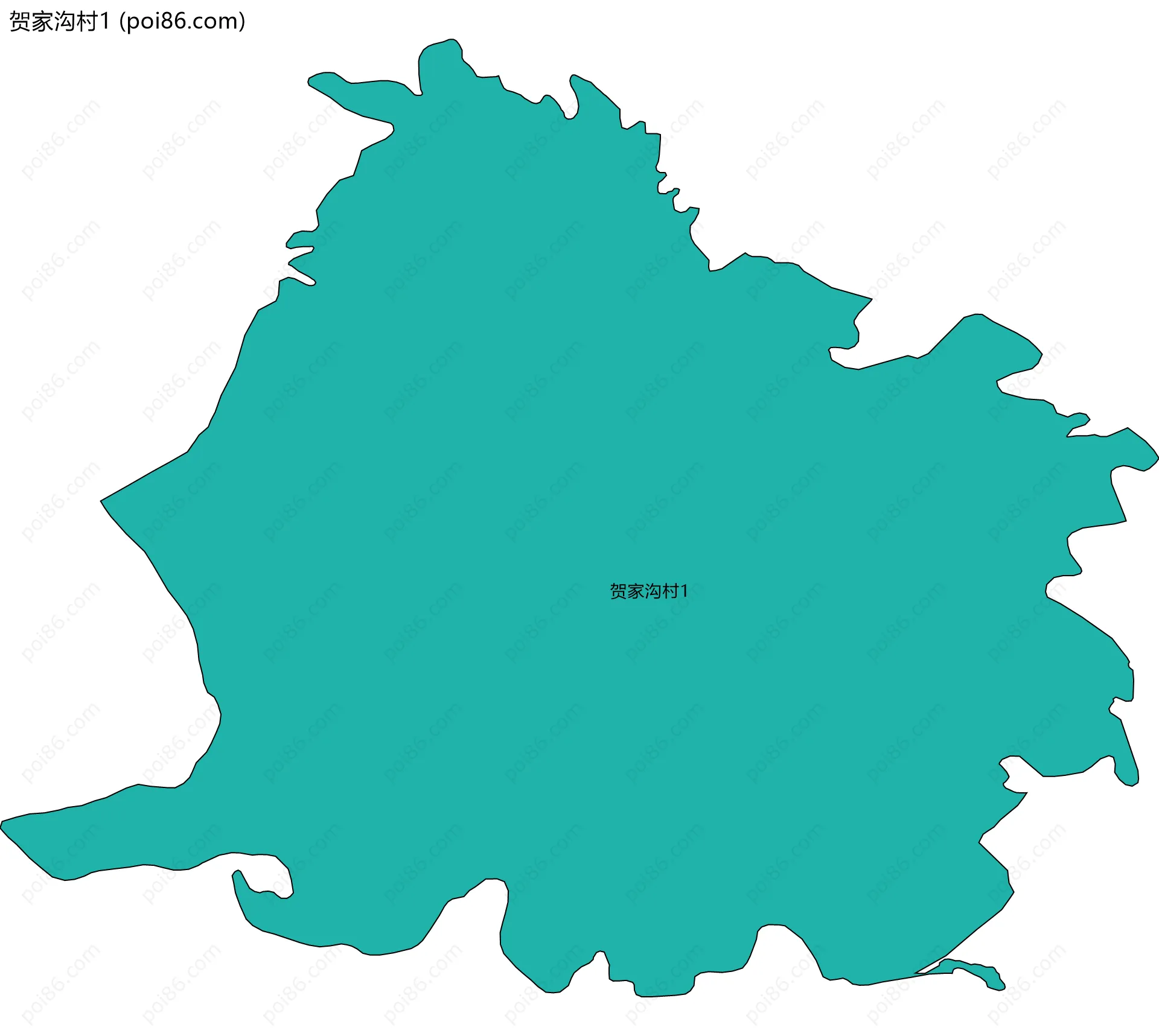 贺家沟村1边界地图