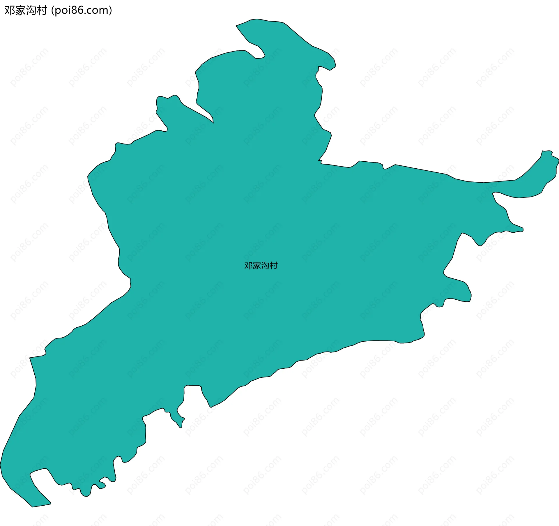 邓家沟村边界地图