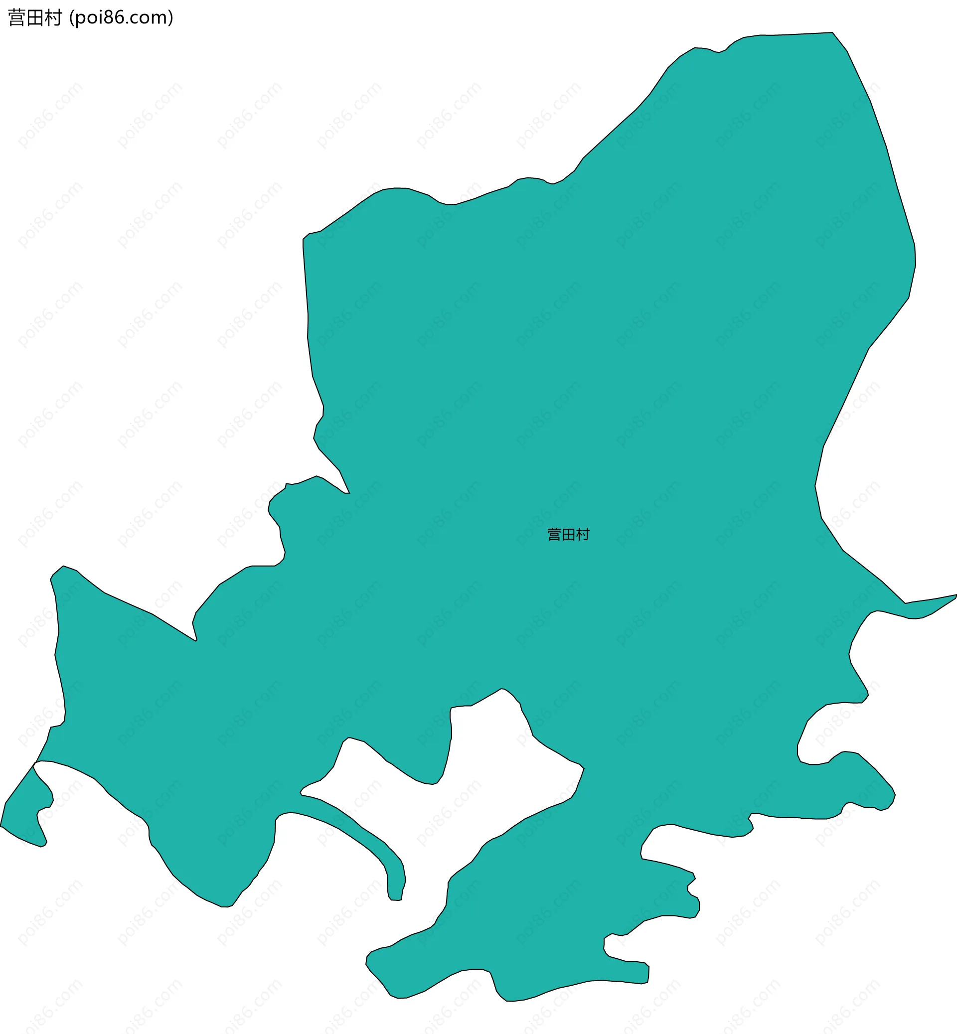 营田村边界地图