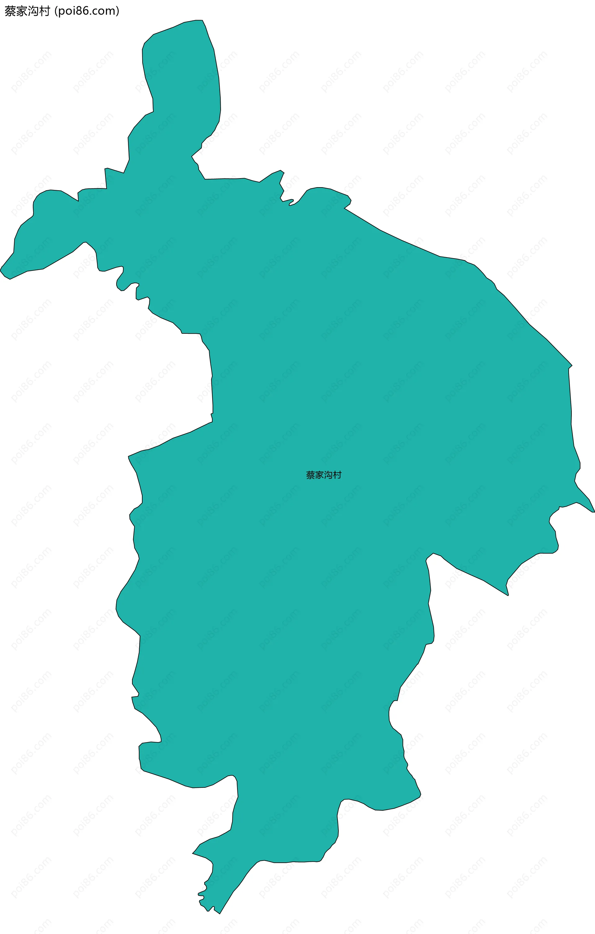 蔡家沟村边界地图