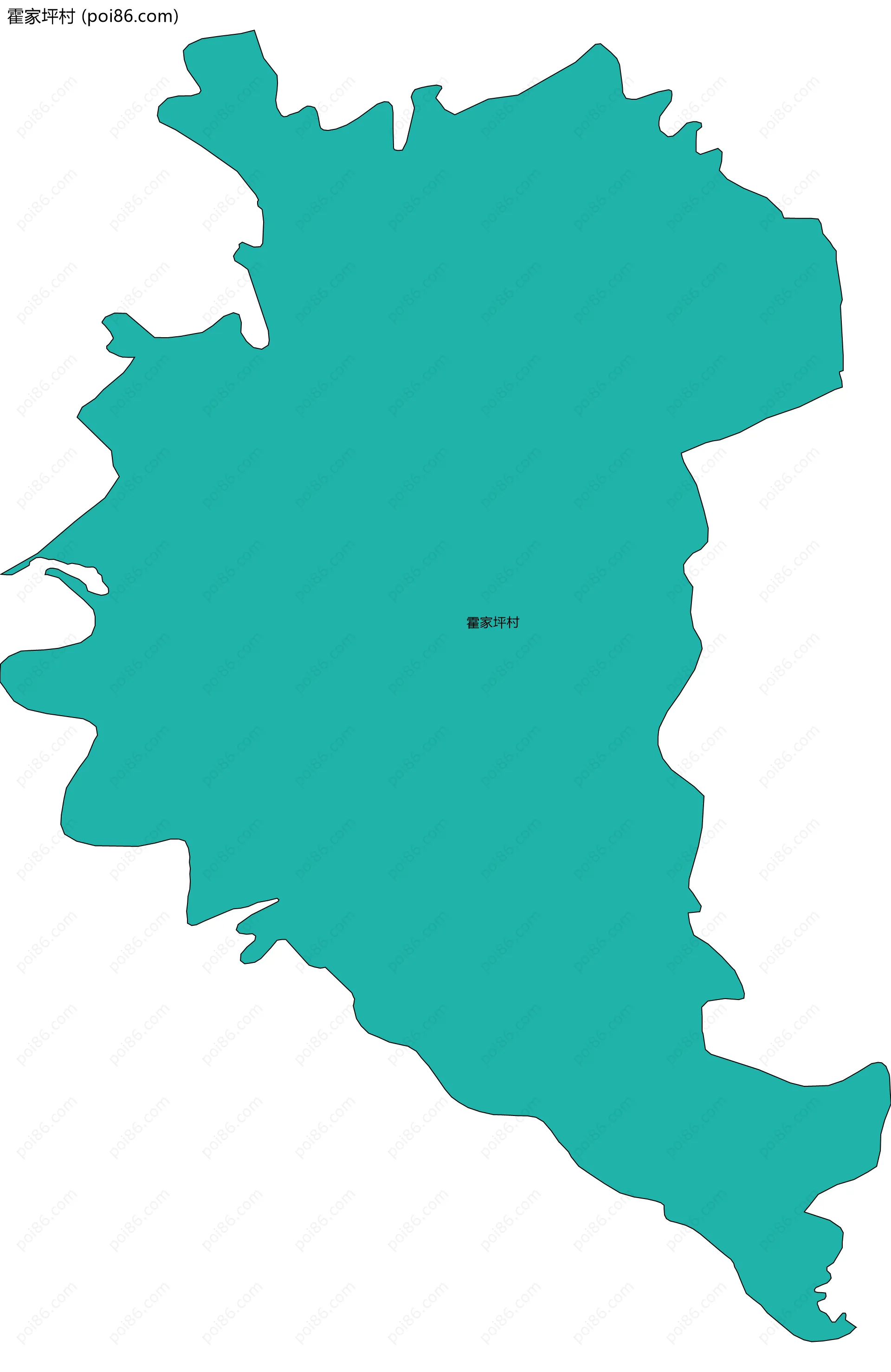 霍家坪村边界地图