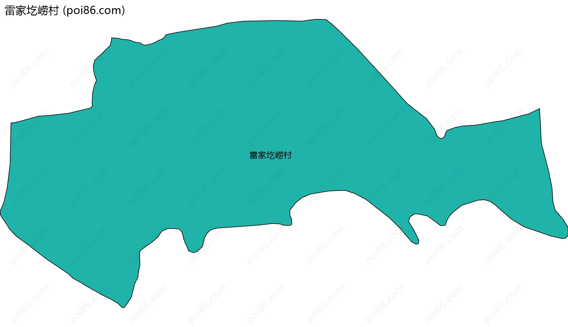 雷家圪崂村边界地图