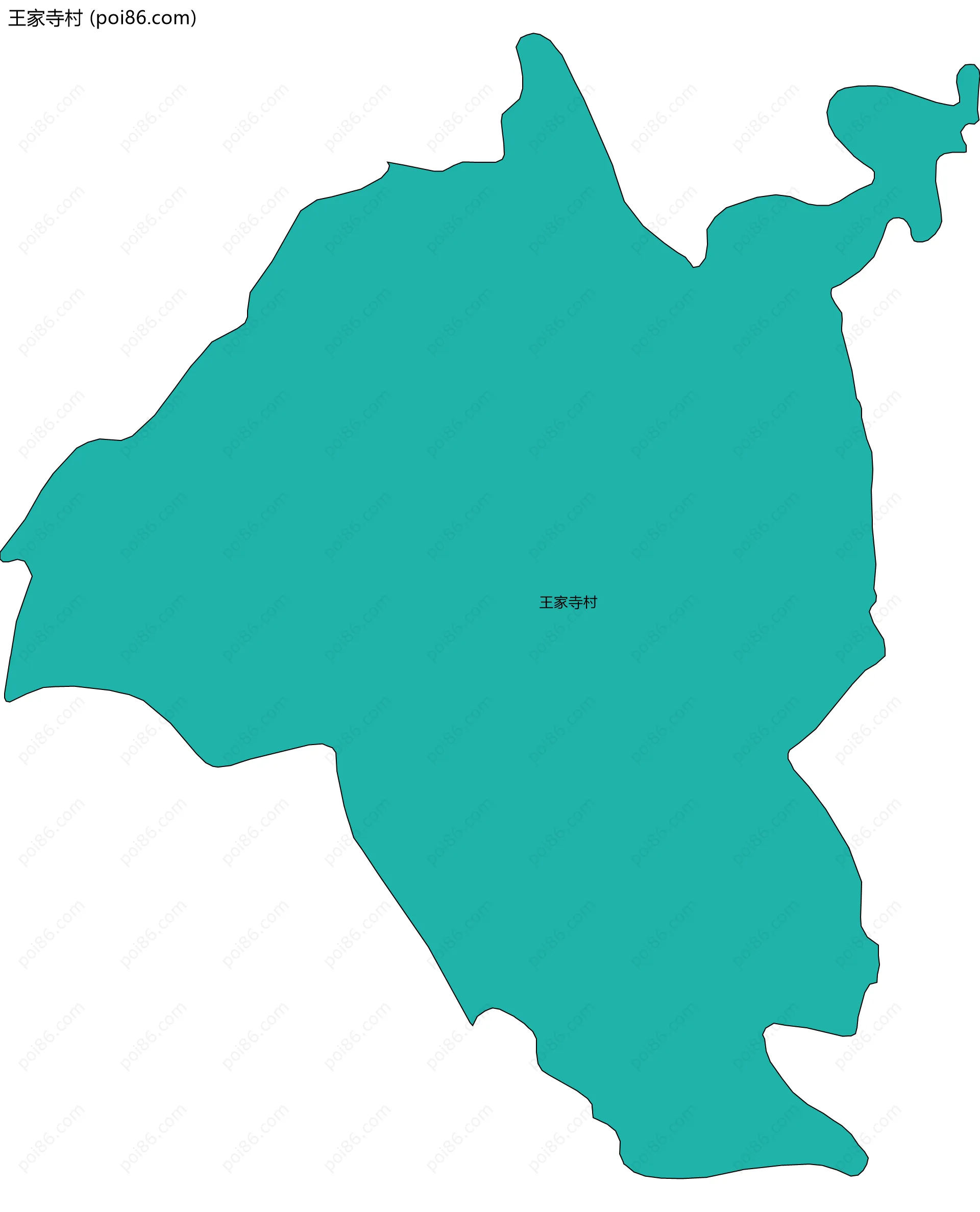 王家寺村边界地图