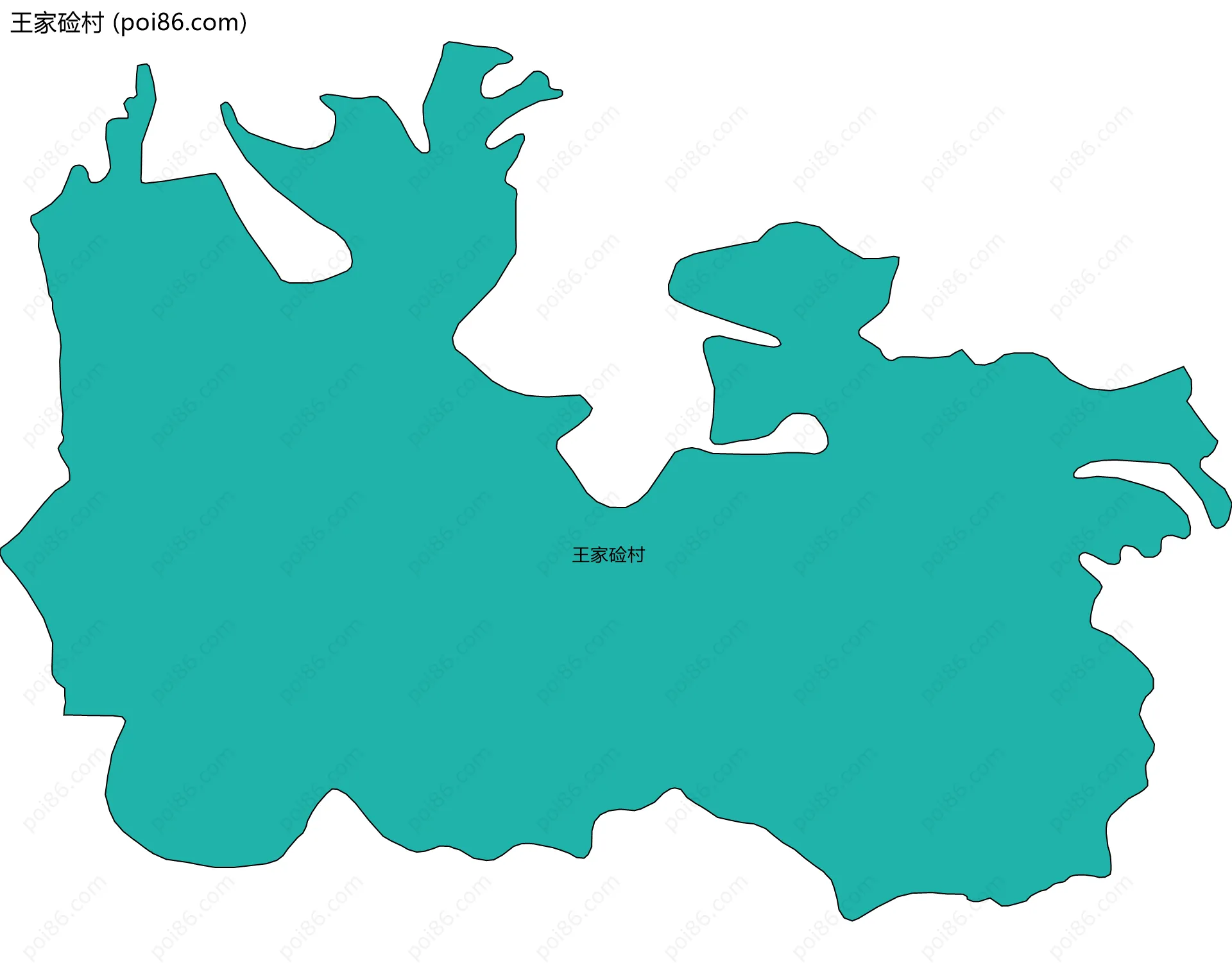 王家硷村边界地图