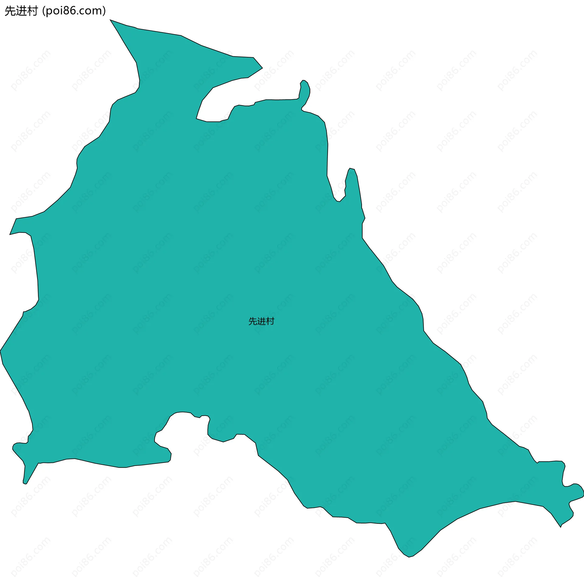 先进村边界地图