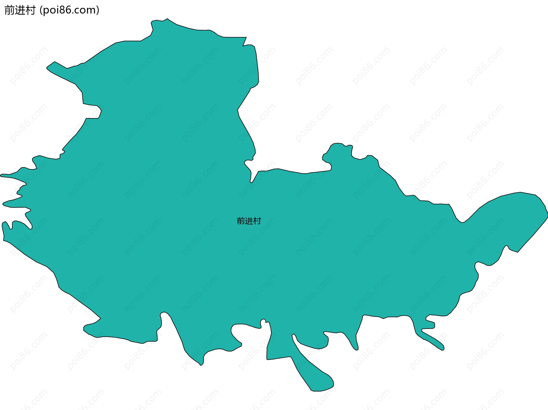 前进村边界地图