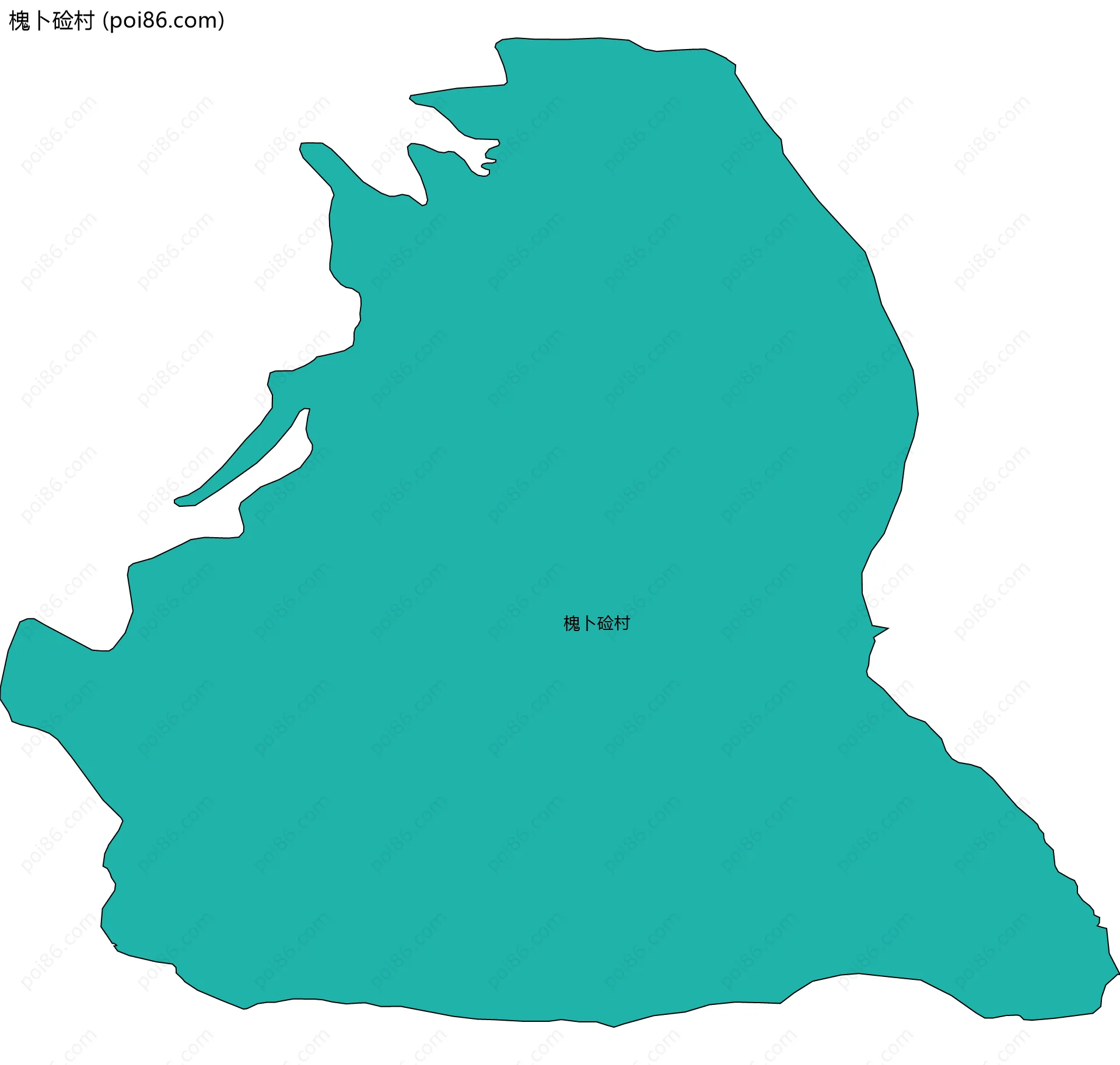 槐卜硷村边界地图