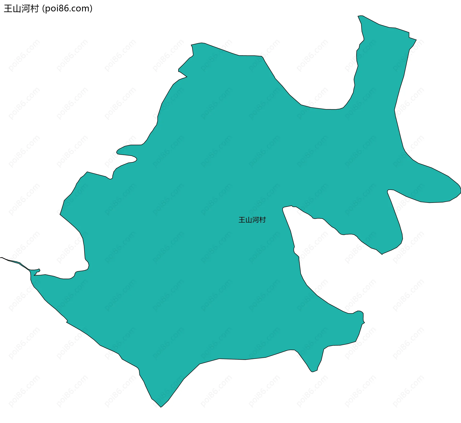 王山河村边界地图