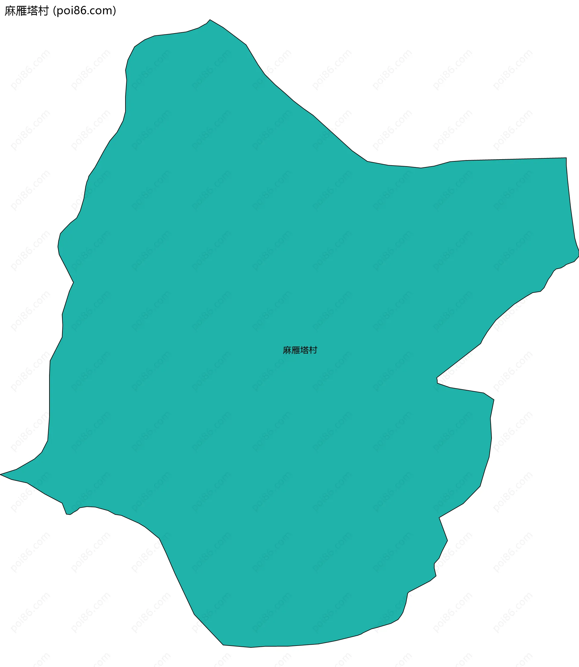 麻雁塔村边界地图