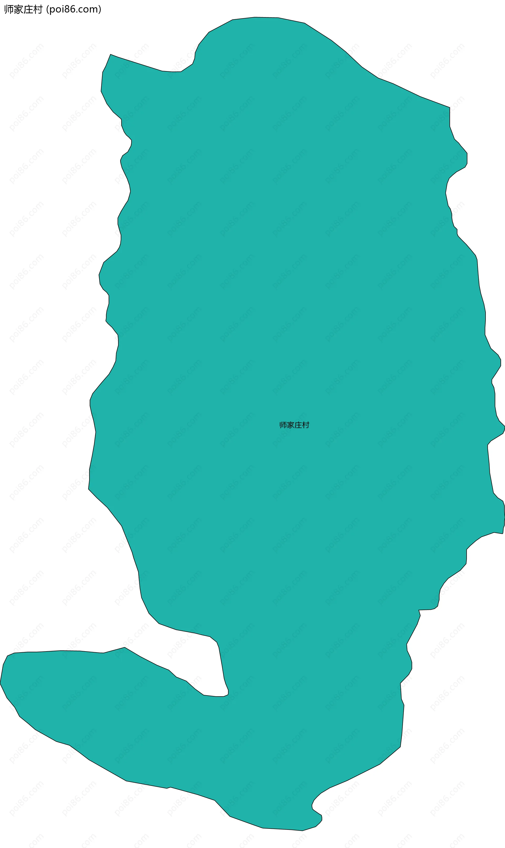 师家庄村边界地图