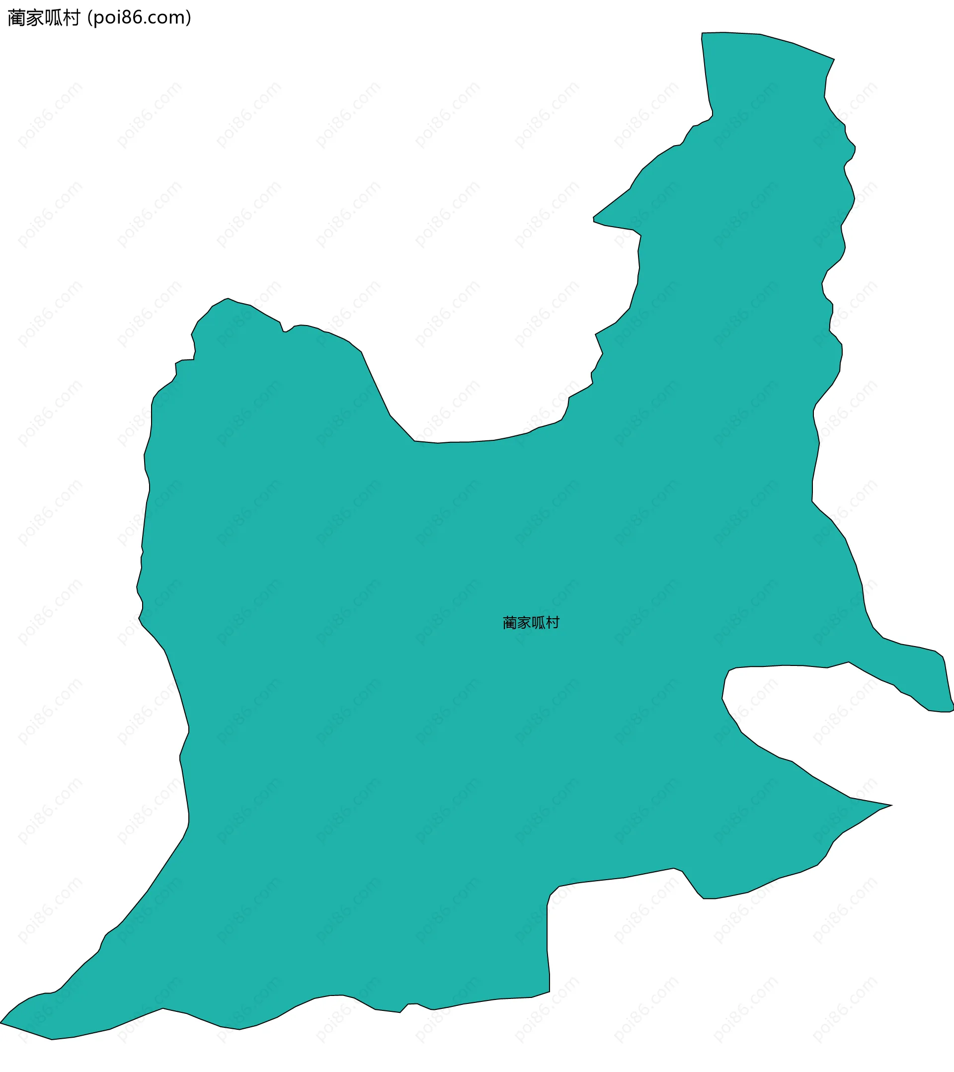 蔺家呱村边界地图