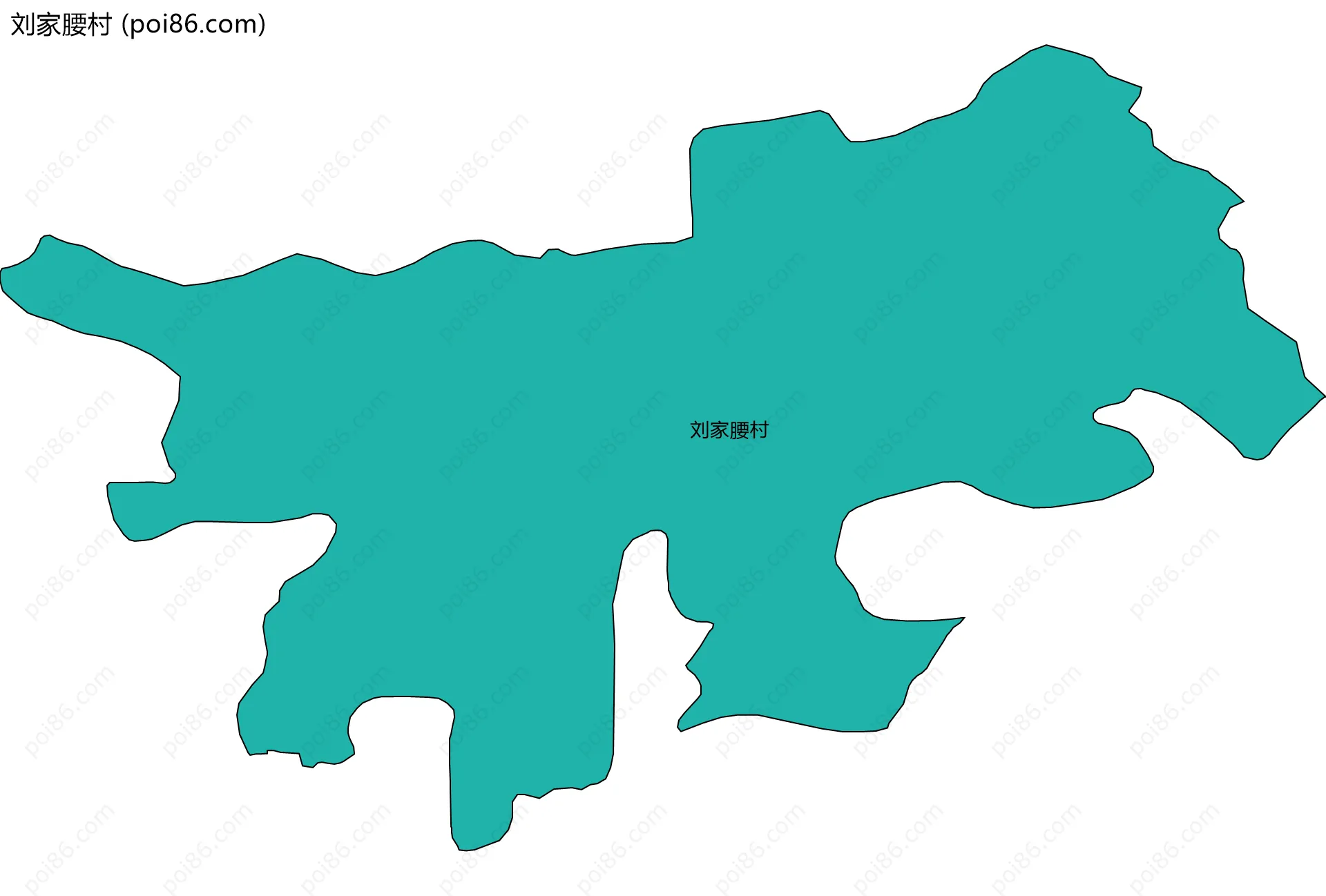 刘家腰村边界地图