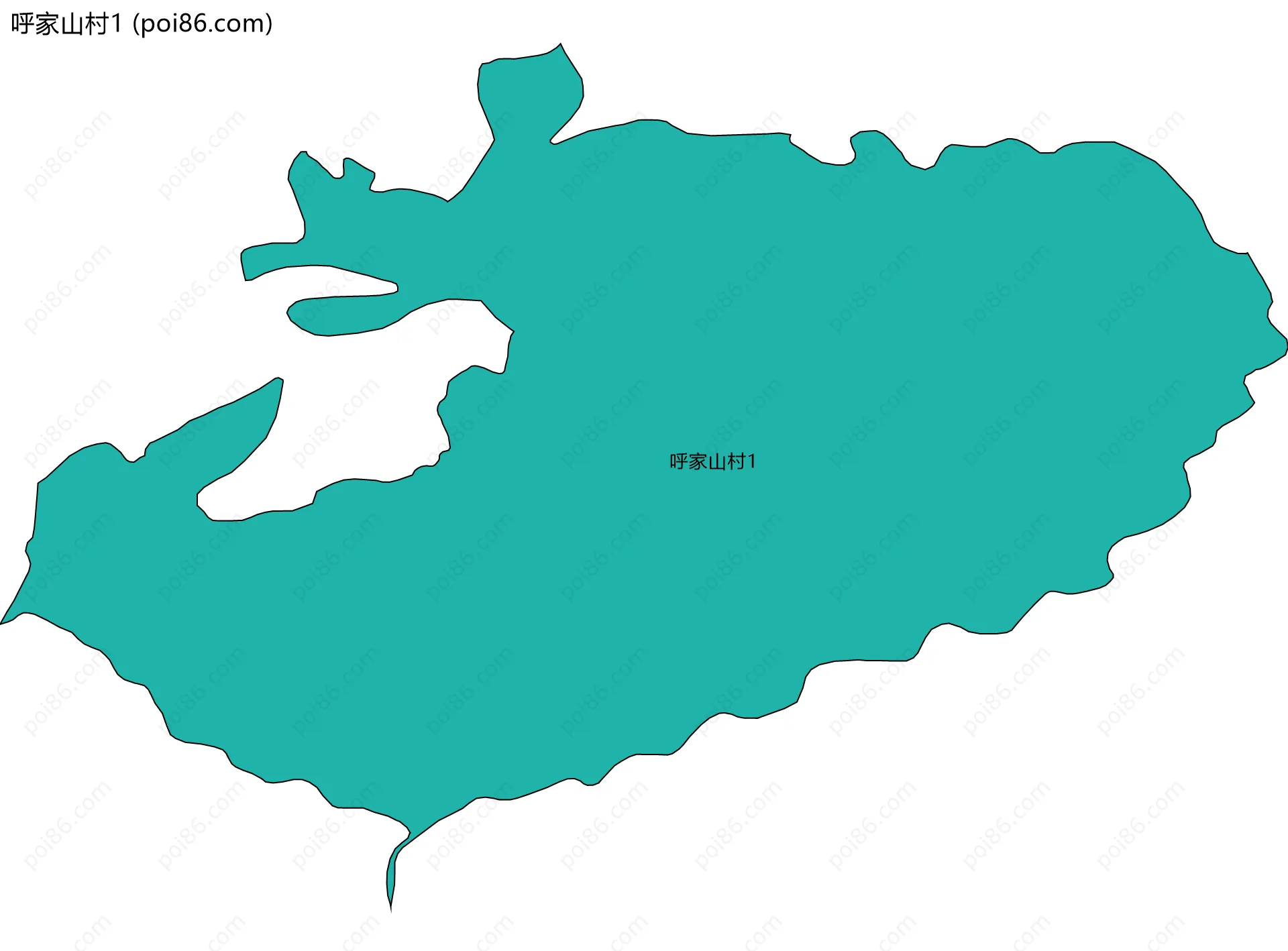 呼家山村1边界地图