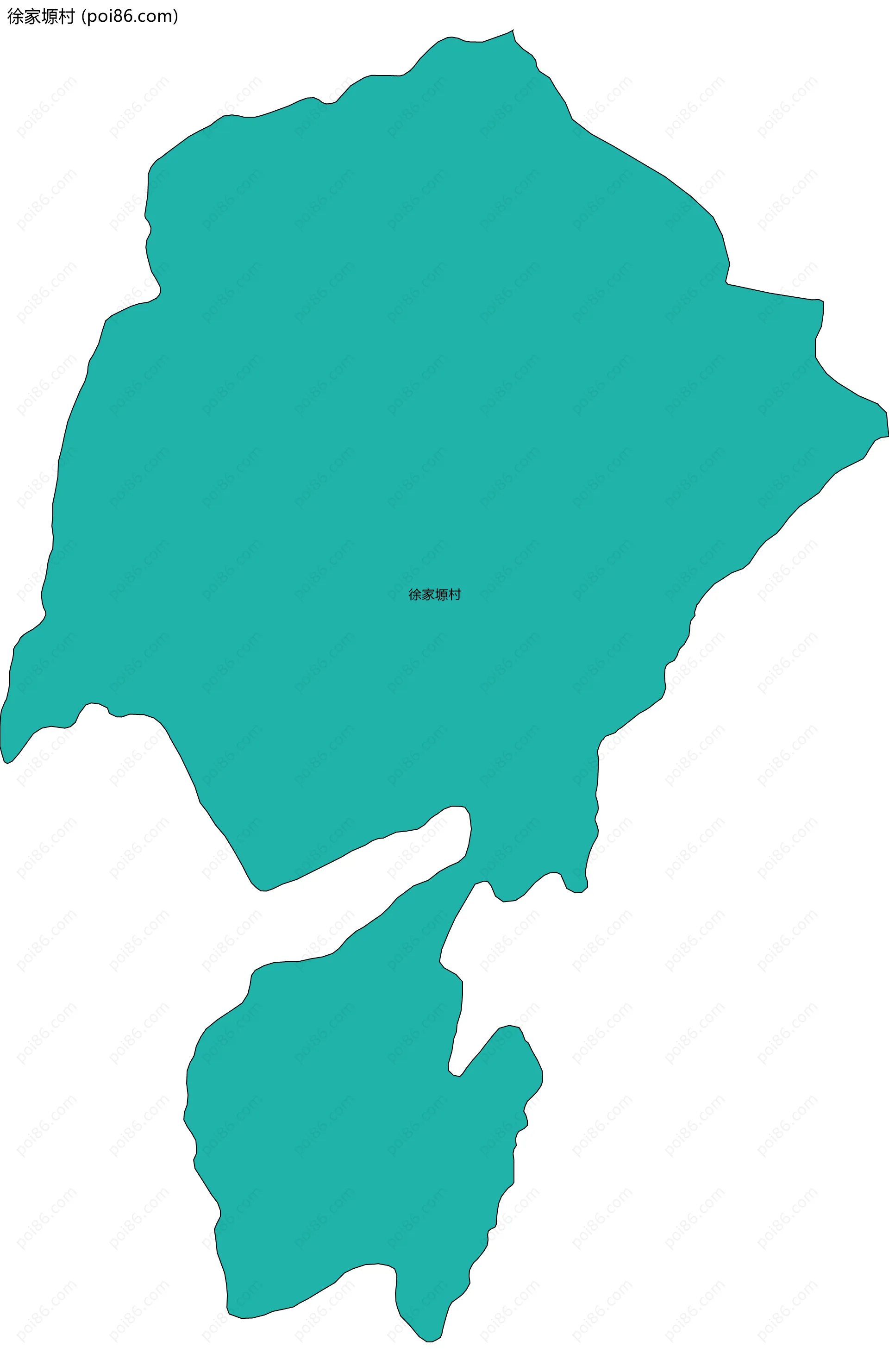 徐家塬村边界地图