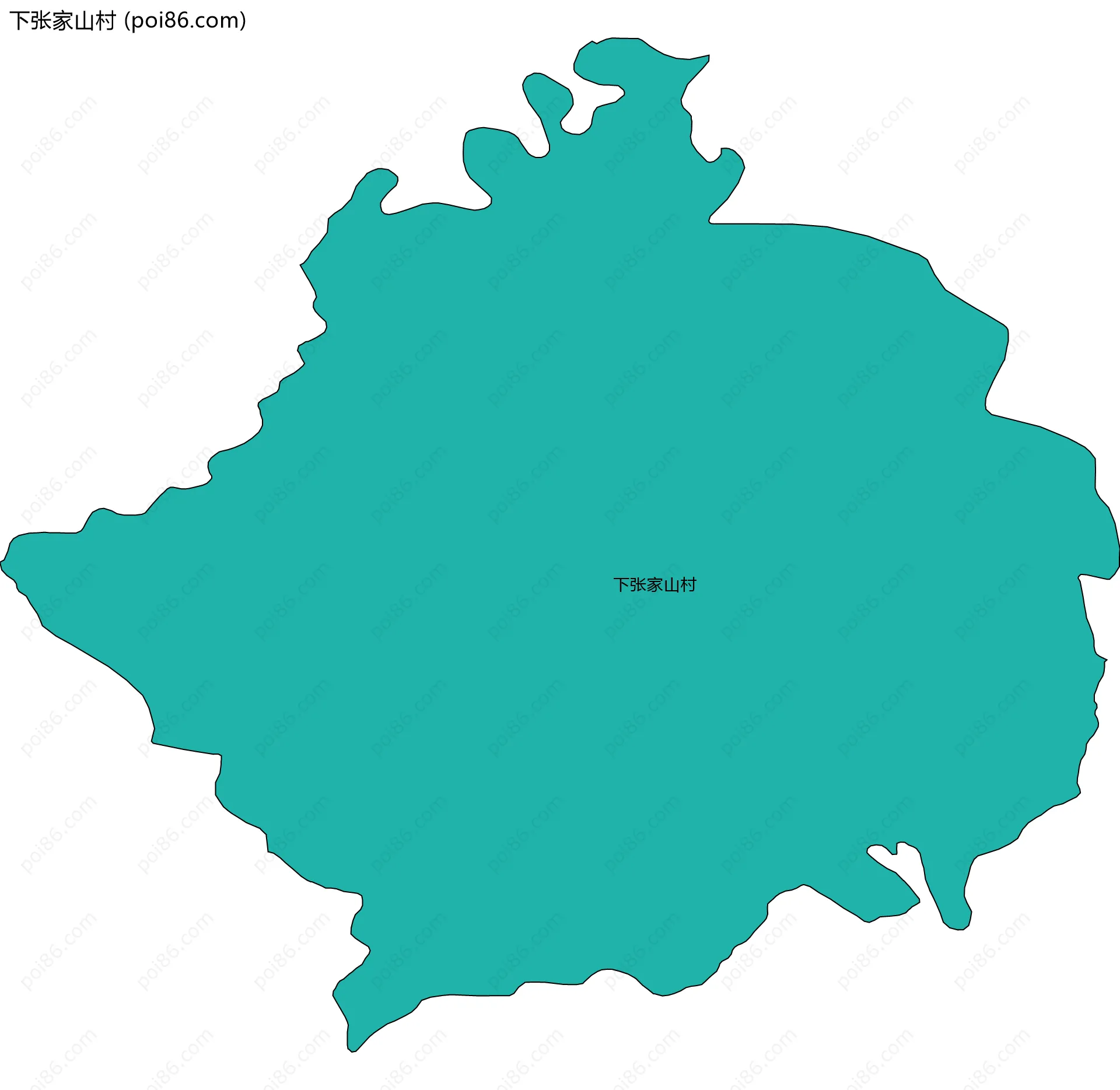 下张家山村边界地图