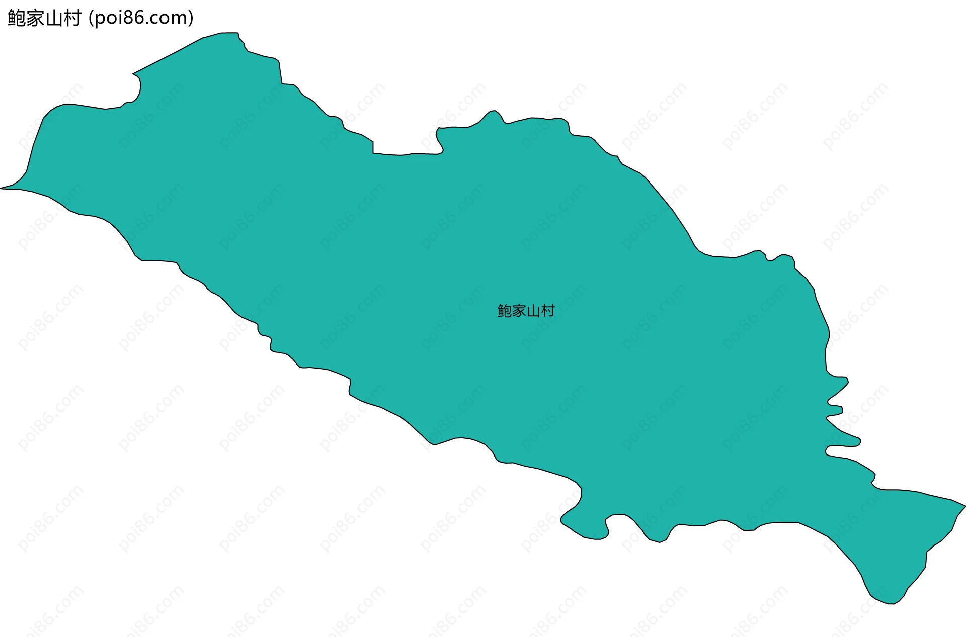 鲍家山村边界地图