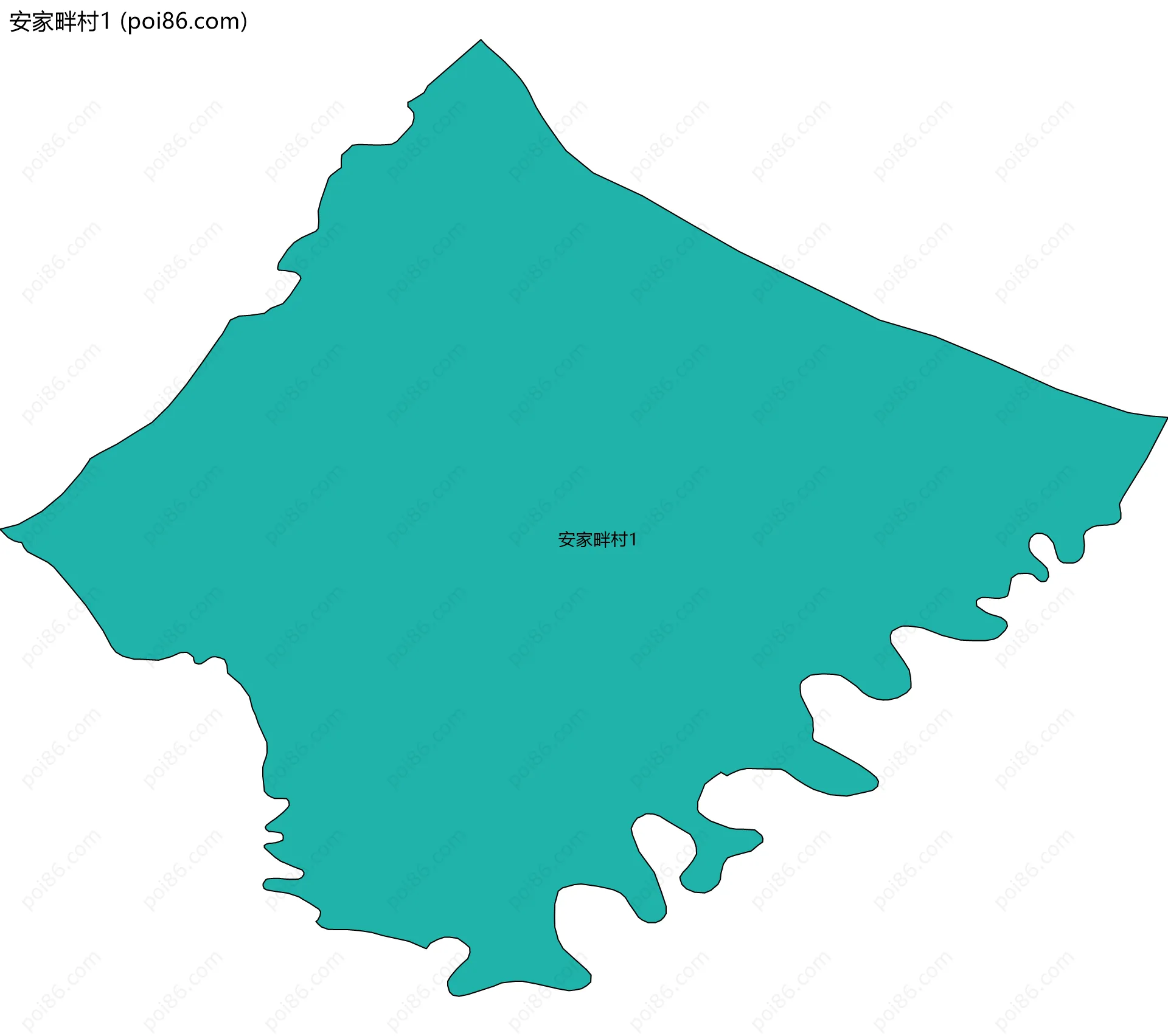 安家畔村1边界地图