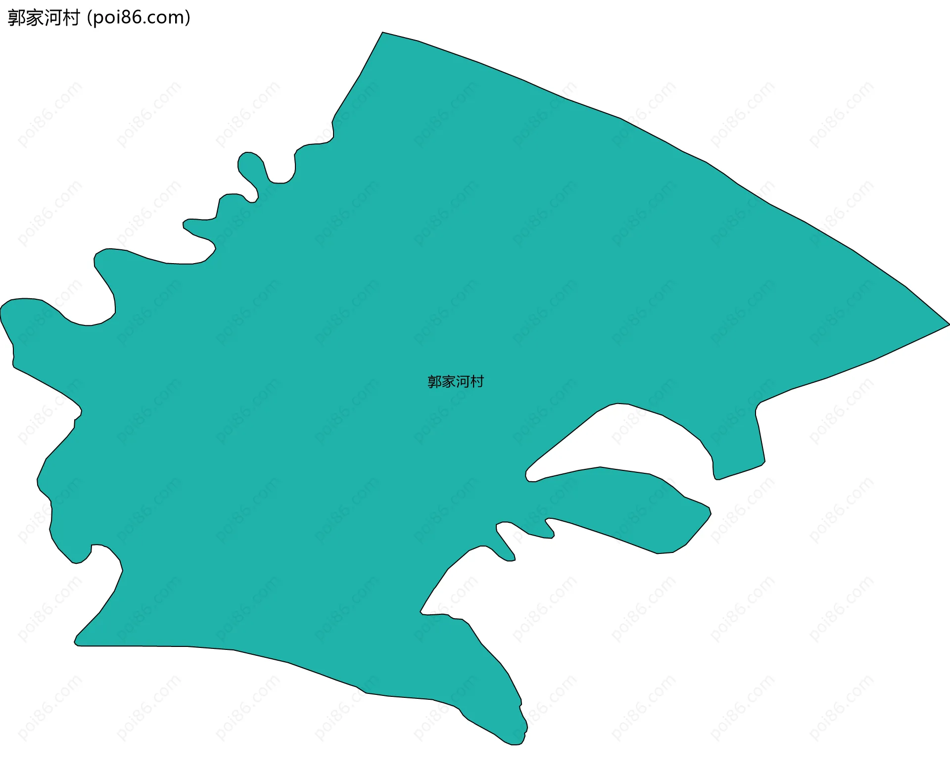 郭家河村边界地图