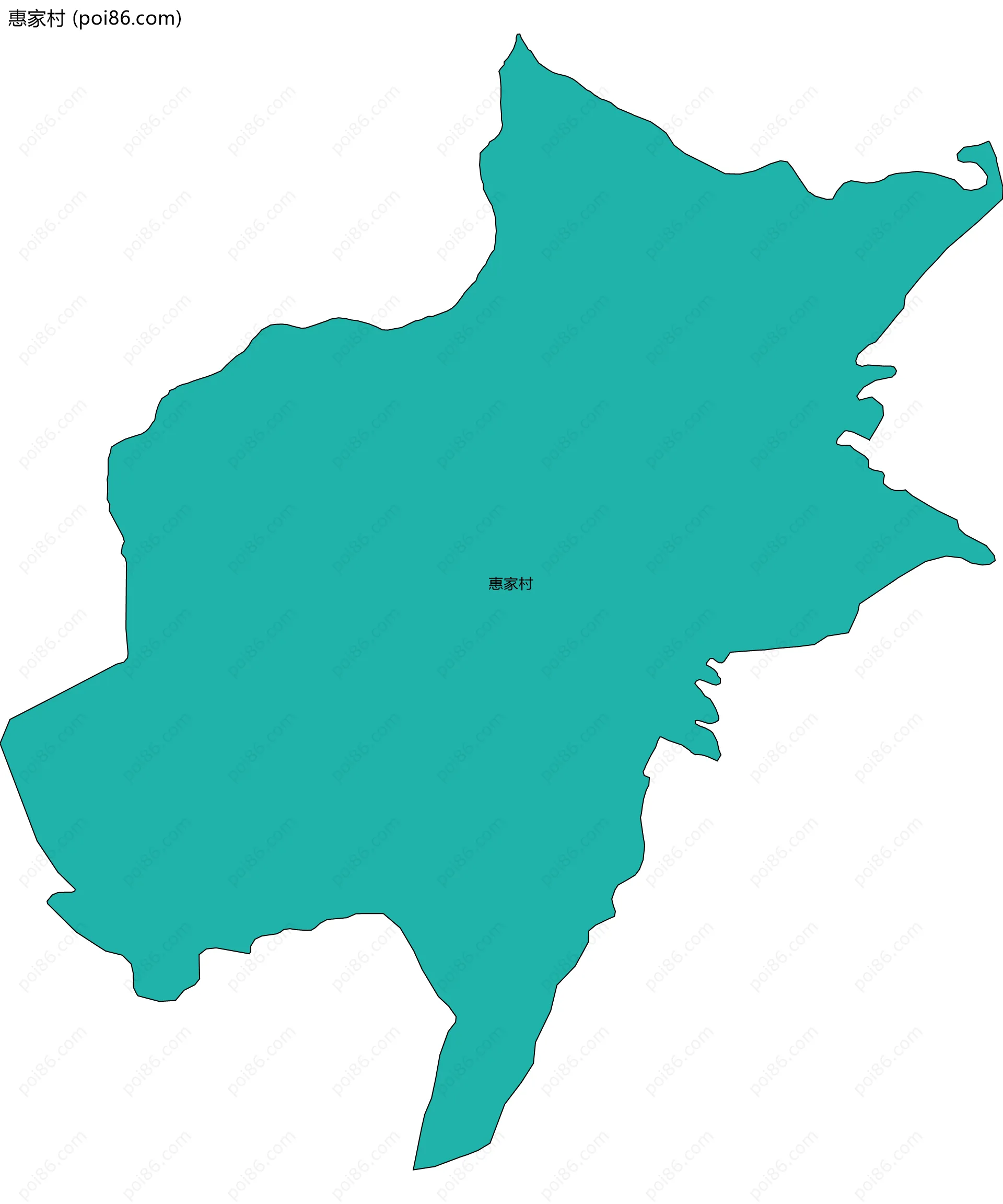 惠家村边界地图