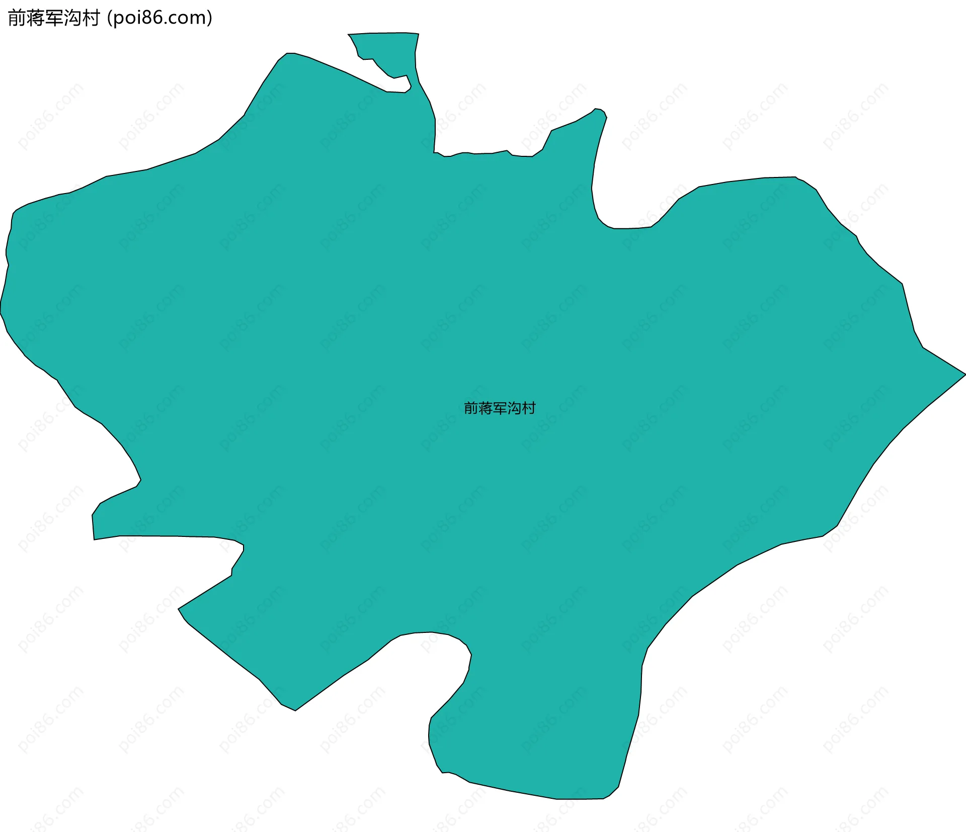 前蒋军沟村边界地图