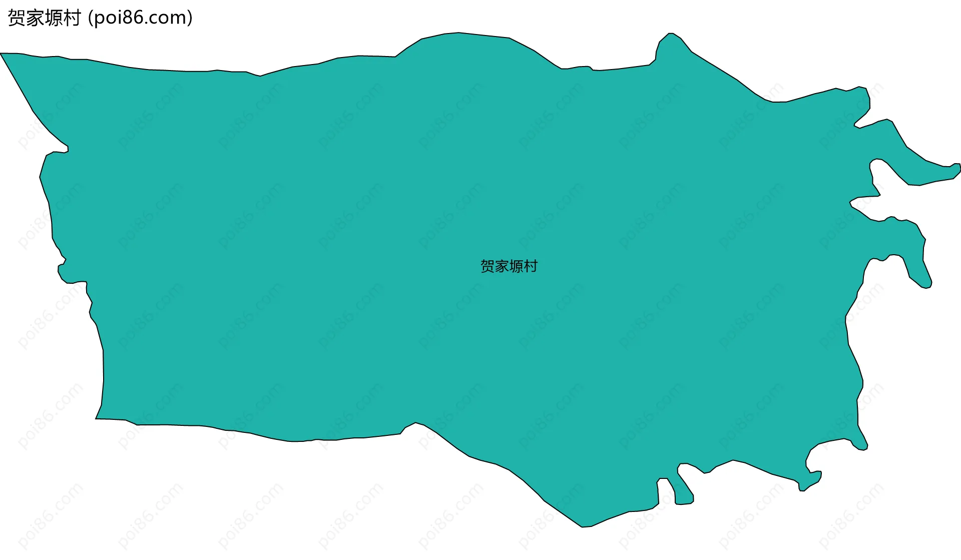 贺家塬村边界地图