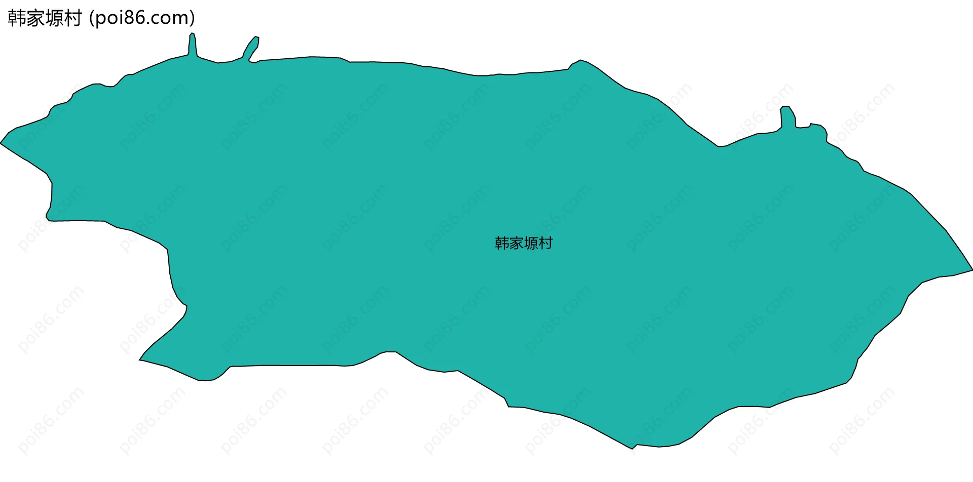 韩家塬村边界地图