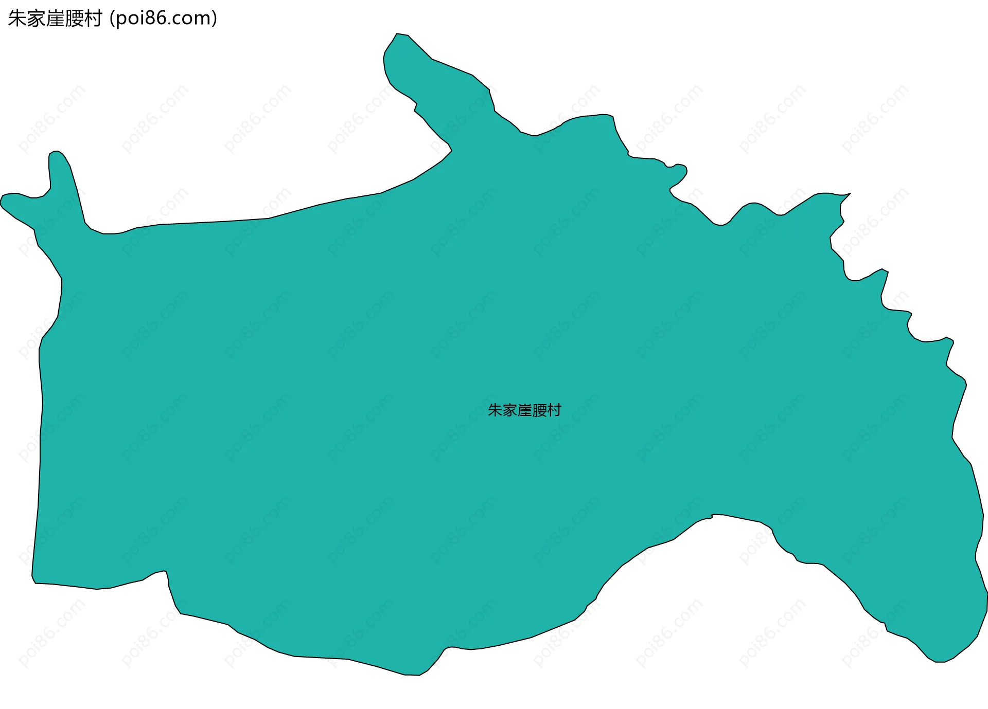 朱家崖腰村边界地图
