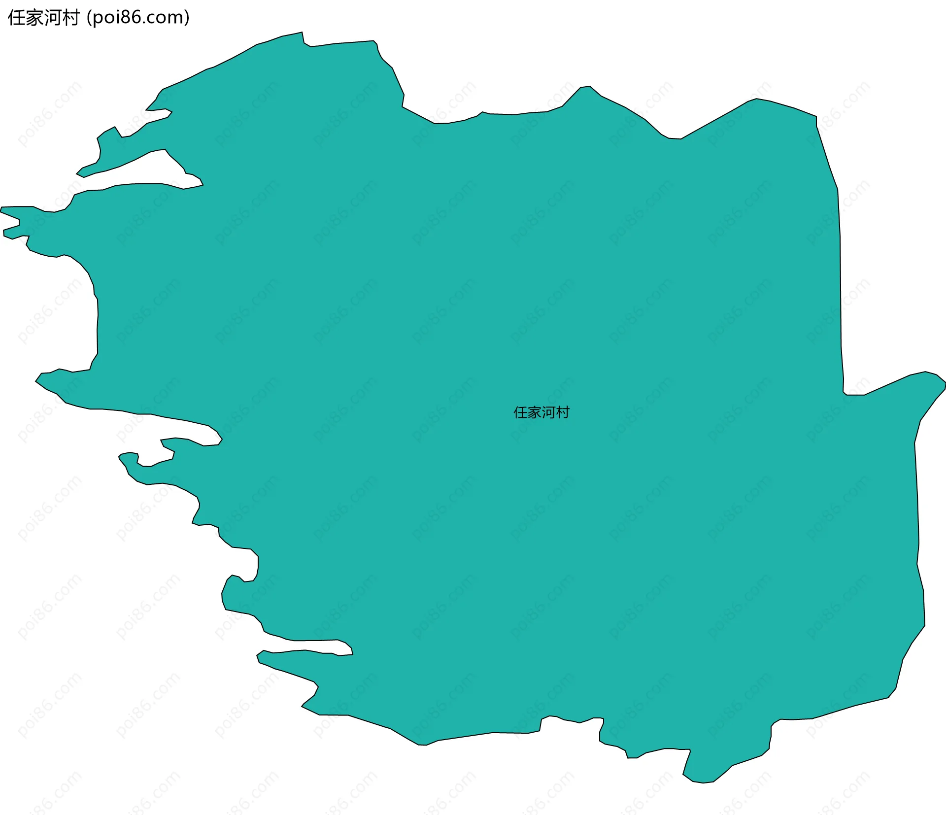 任家河村边界地图