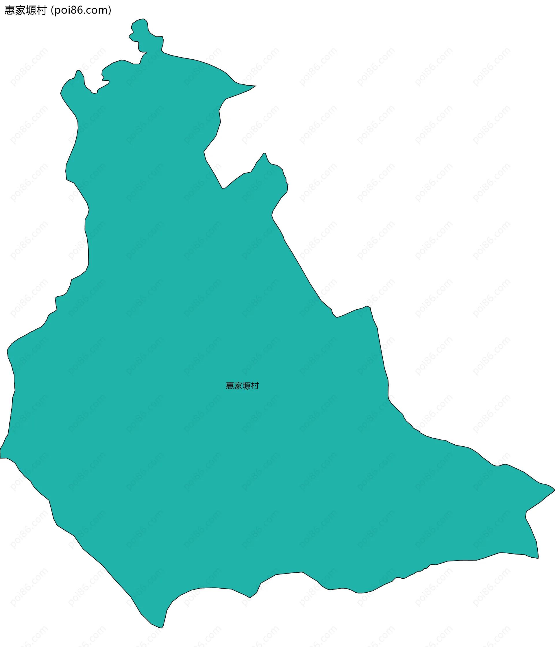 惠家塬村边界地图