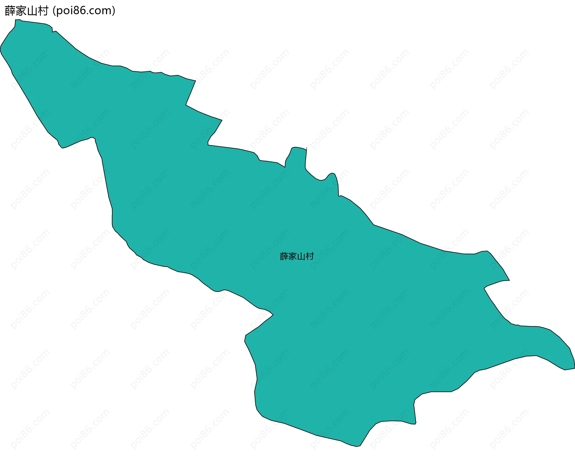 薛家山村边界地图