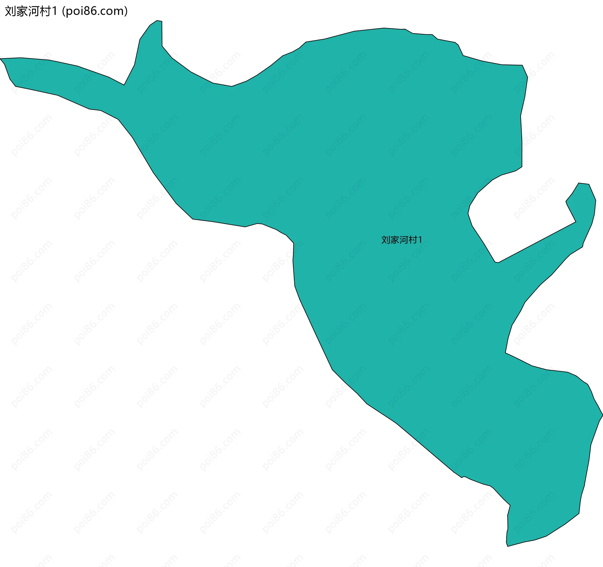 刘家河村1边界地图
