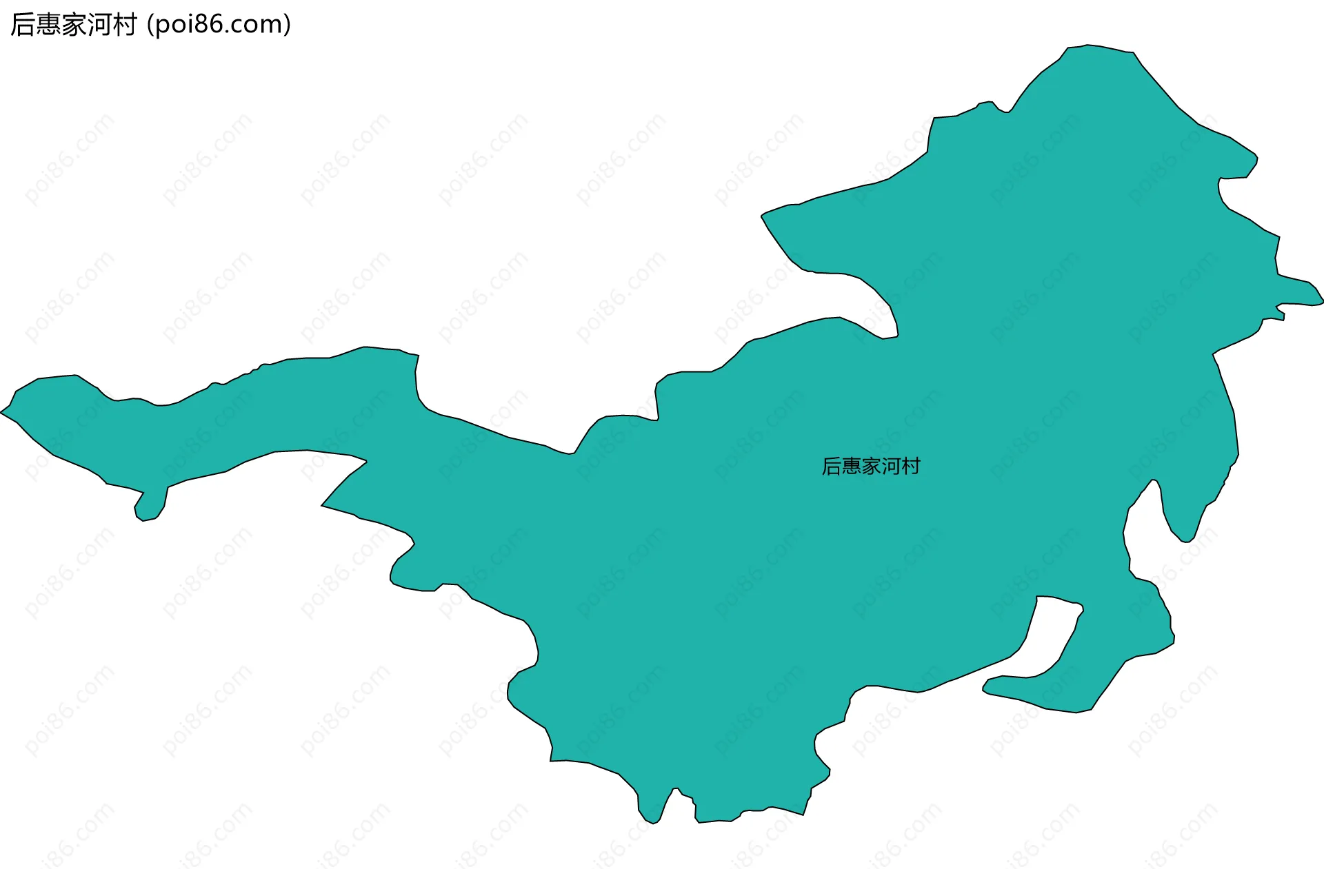后惠家河村边界地图