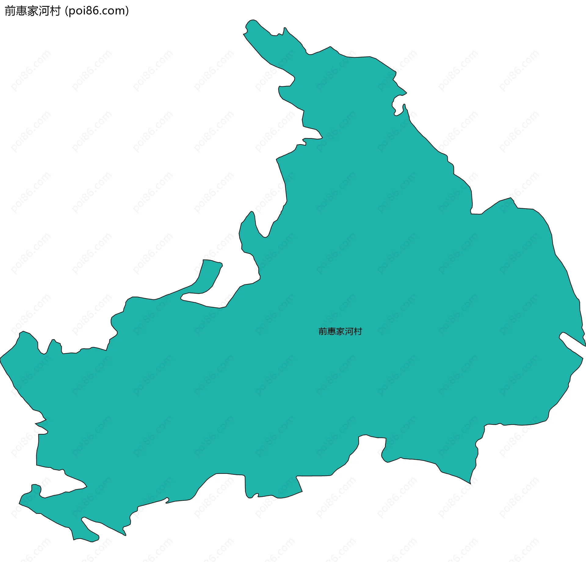 前惠家河村边界地图