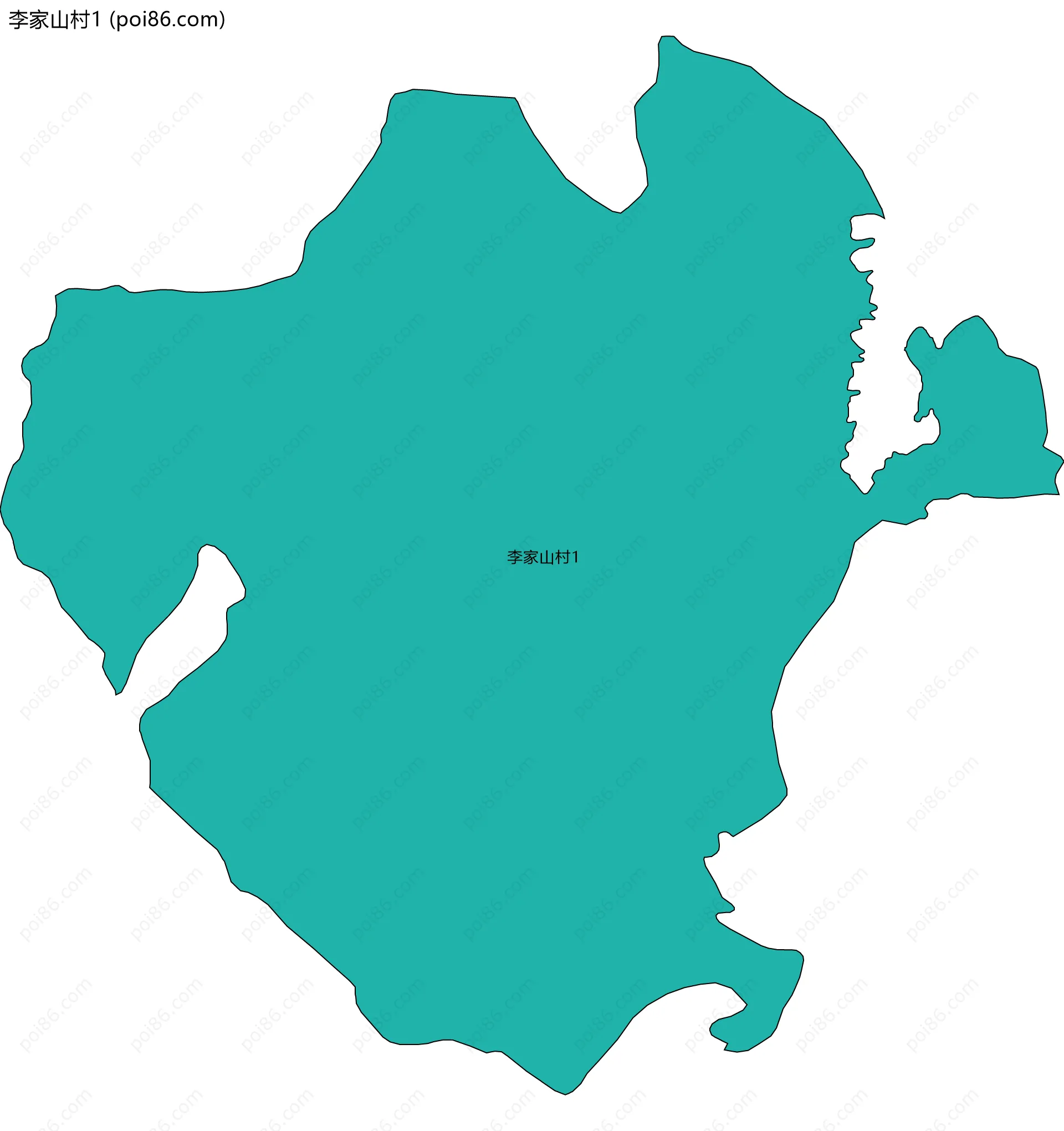 李家山村1边界地图