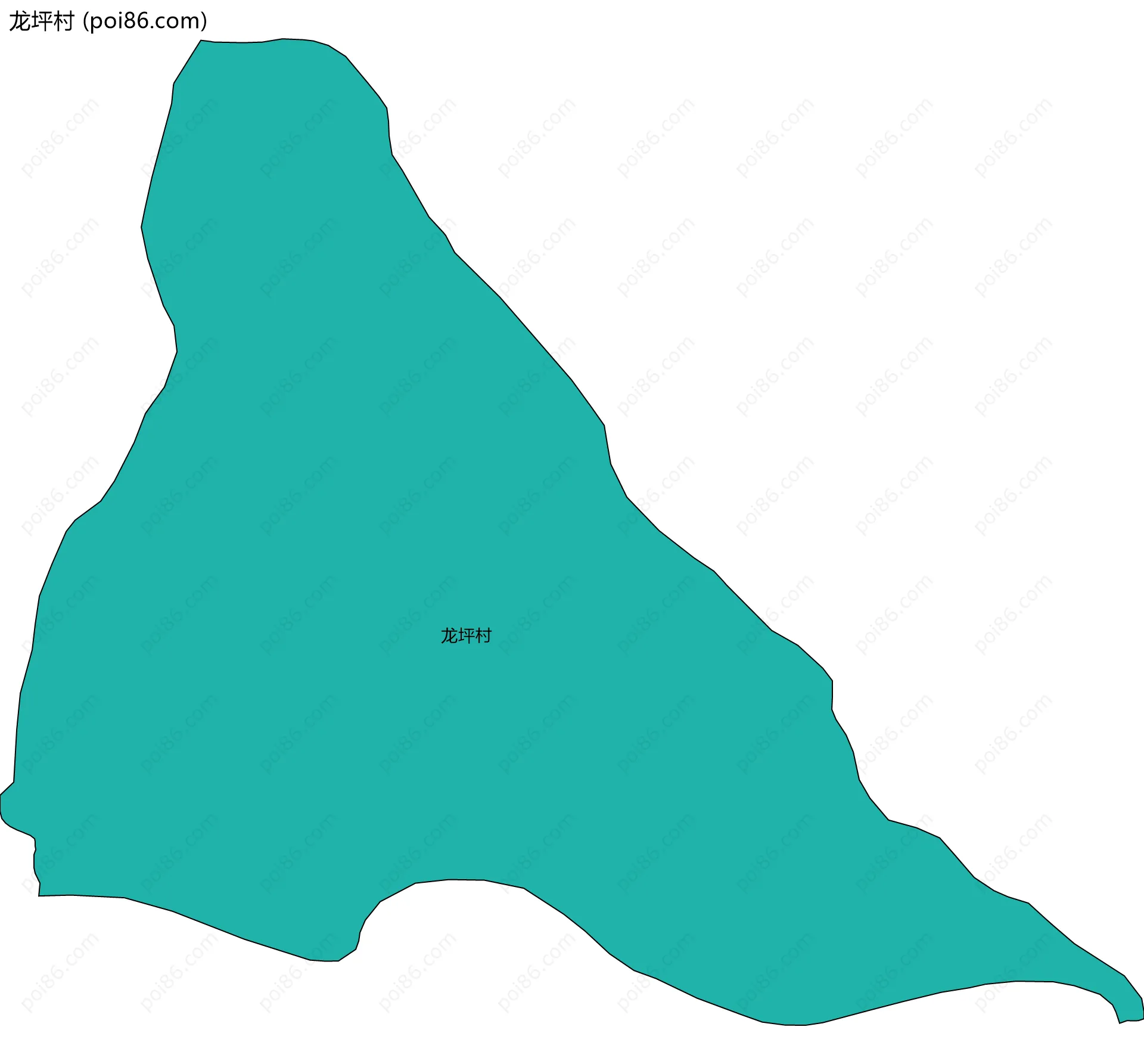 龙坪村边界地图