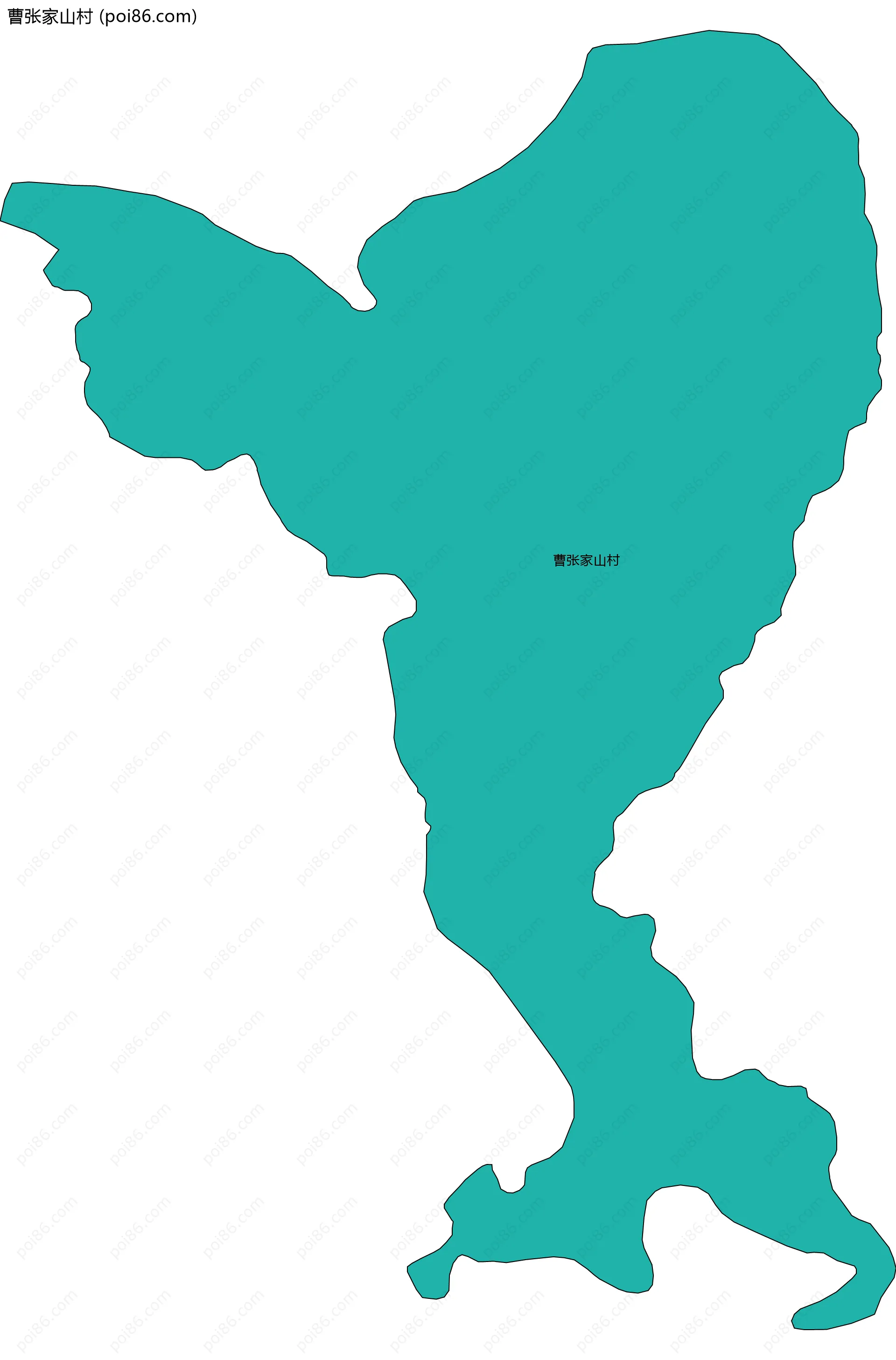 曹张家山村边界地图