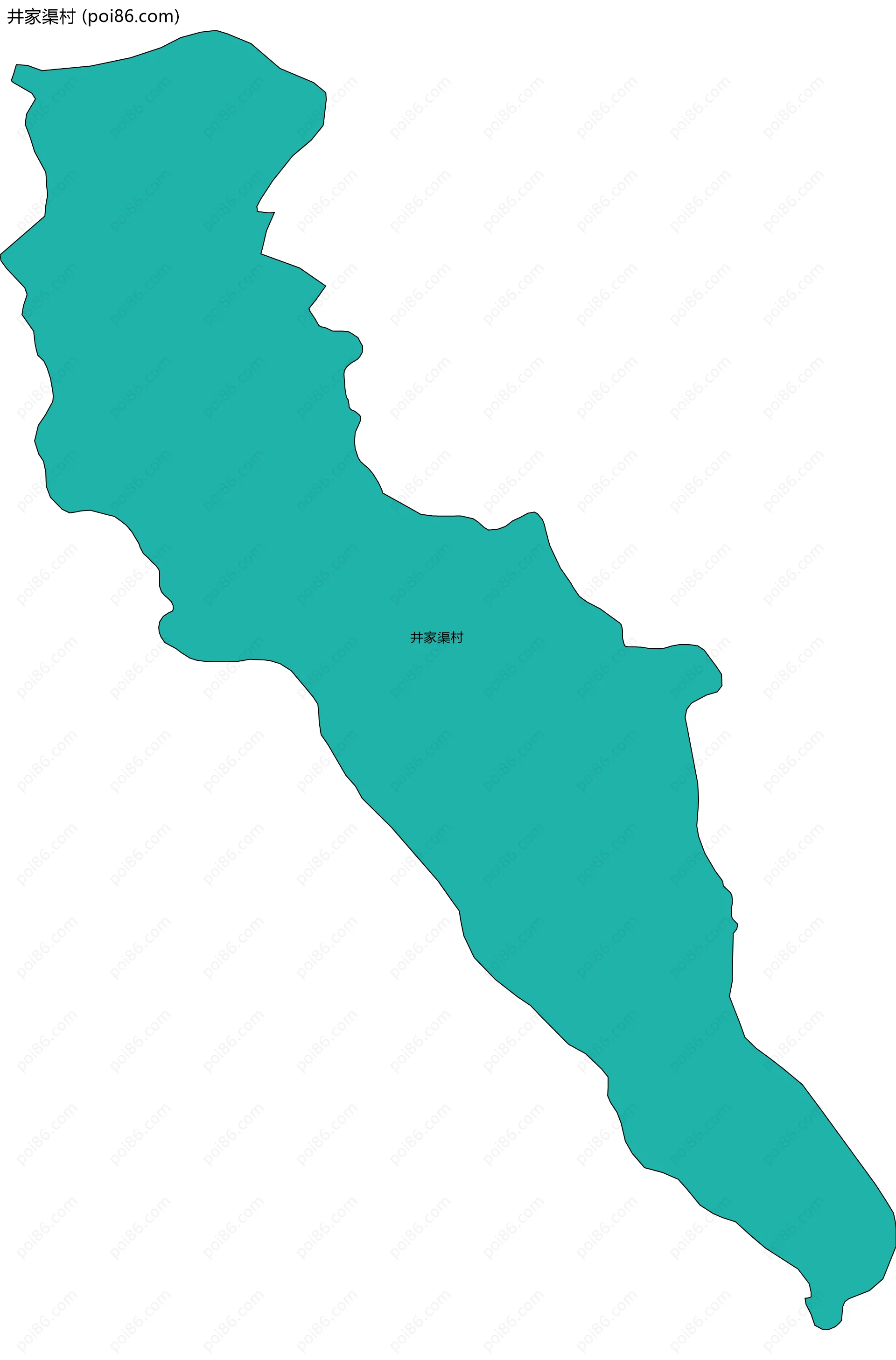 井家渠村边界地图