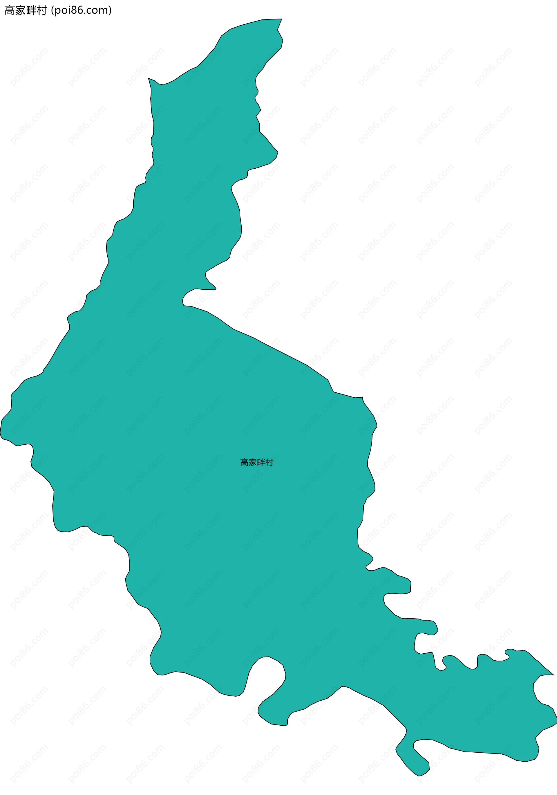 高家畔村边界地图