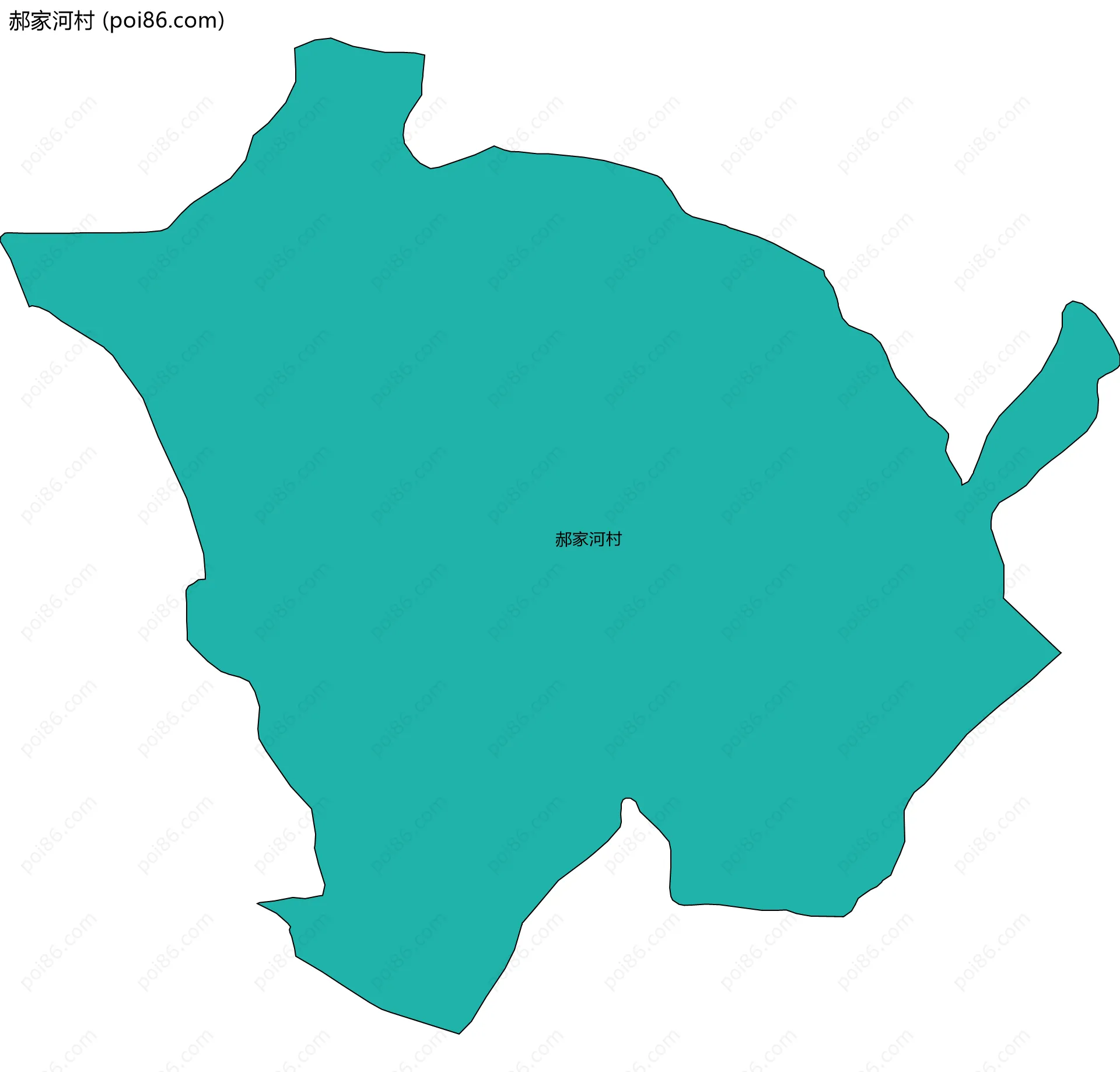 郝家河村边界地图