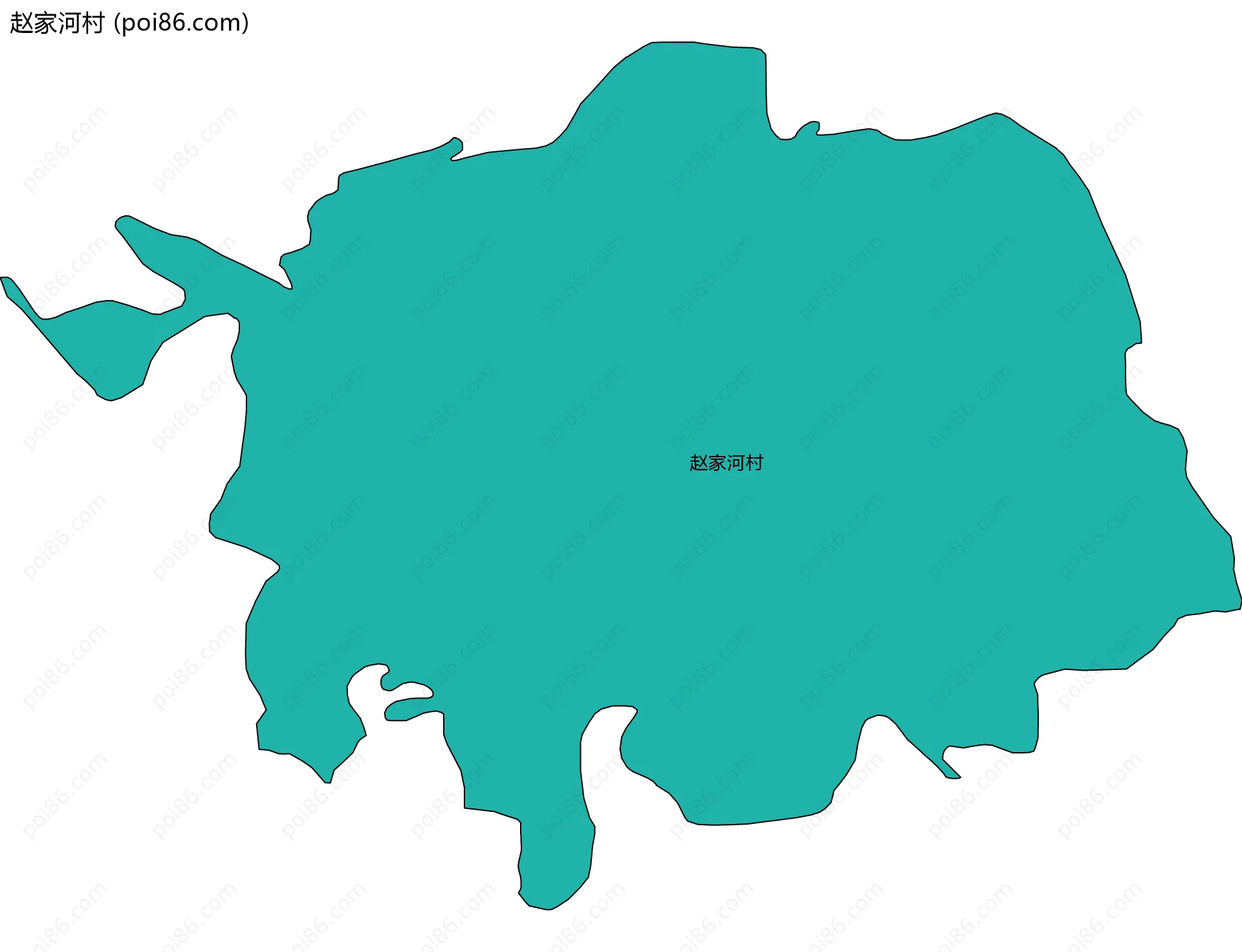 赵家河村边界地图