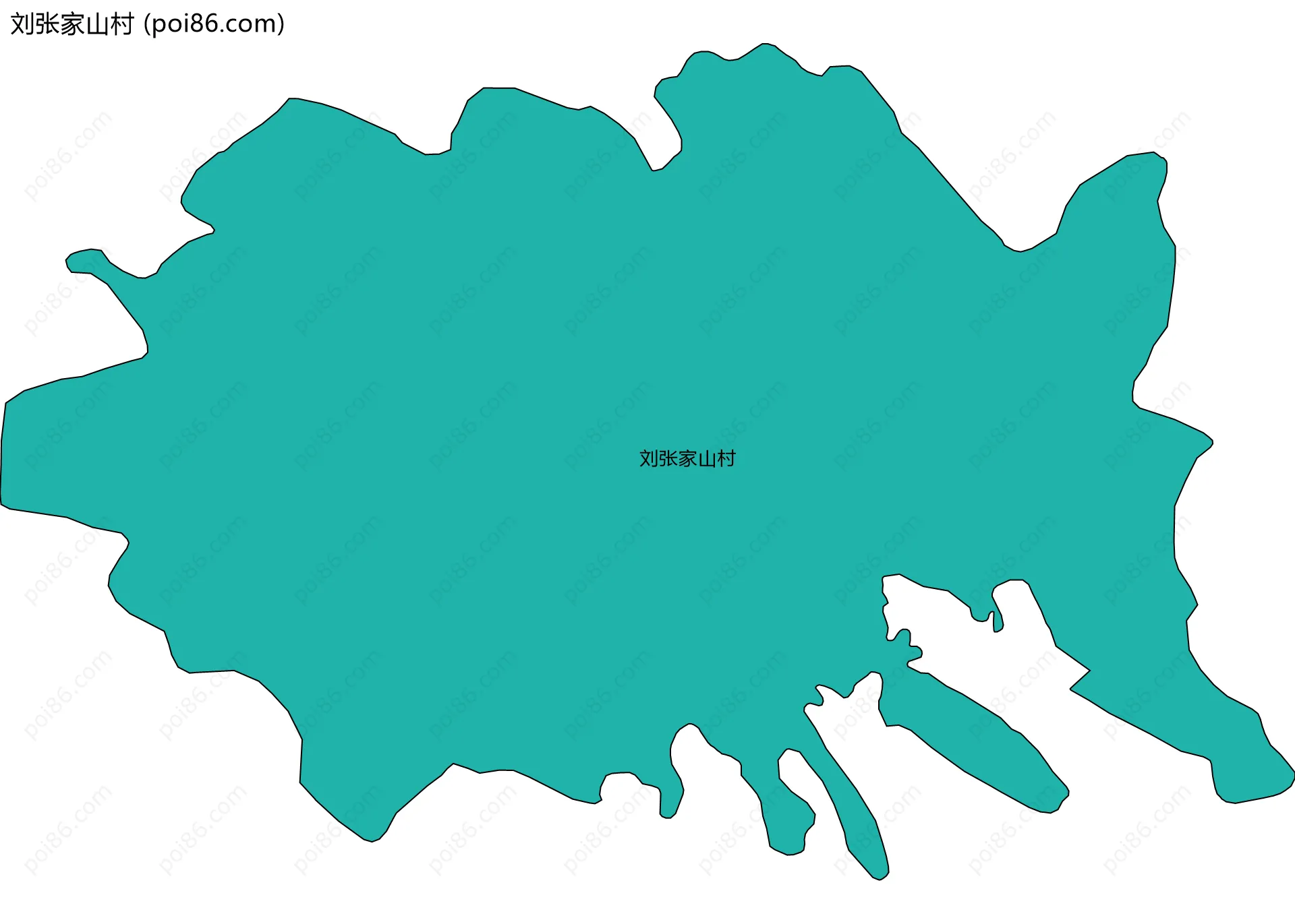 刘张家山村边界地图