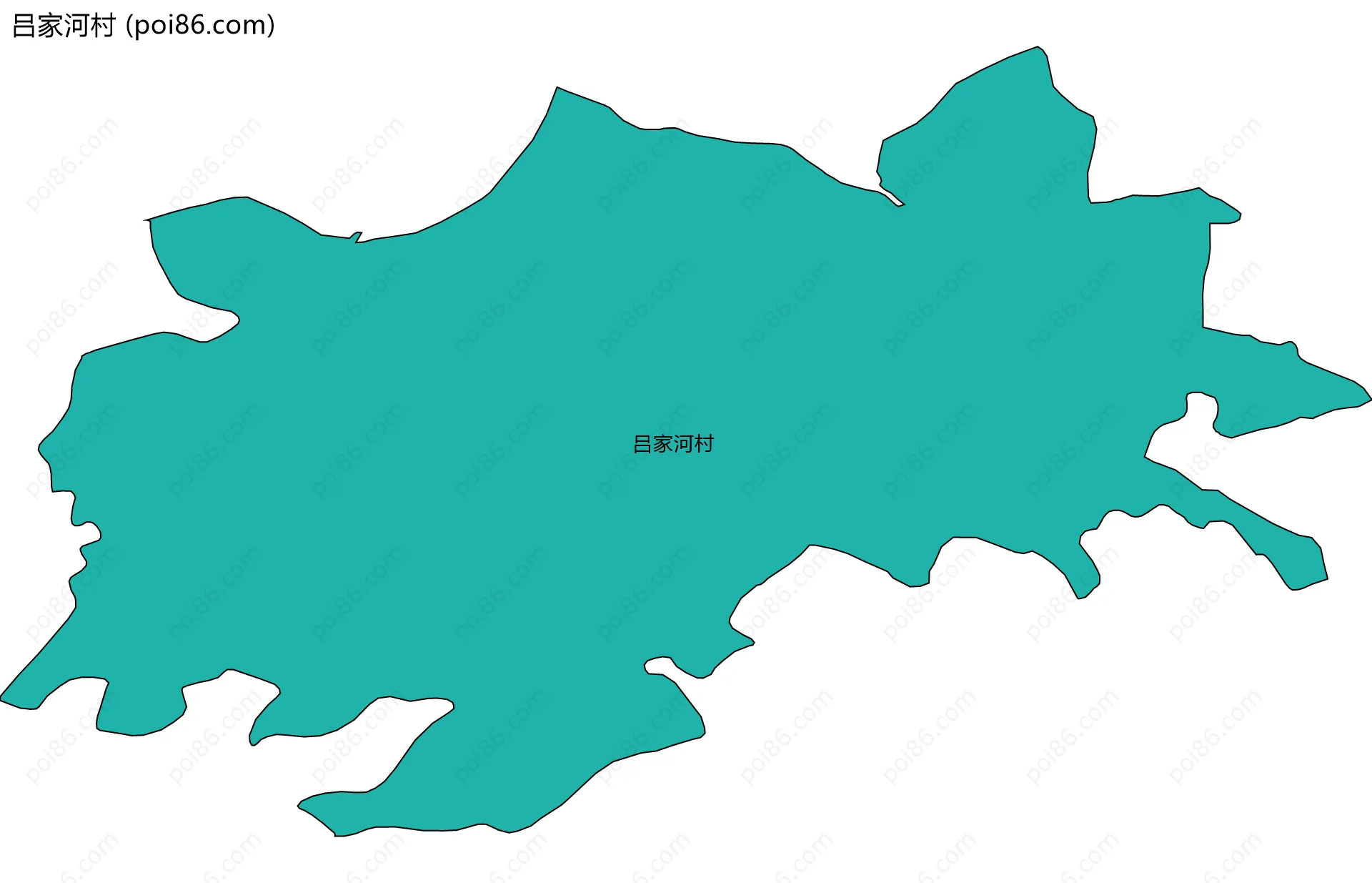 吕家河村边界地图