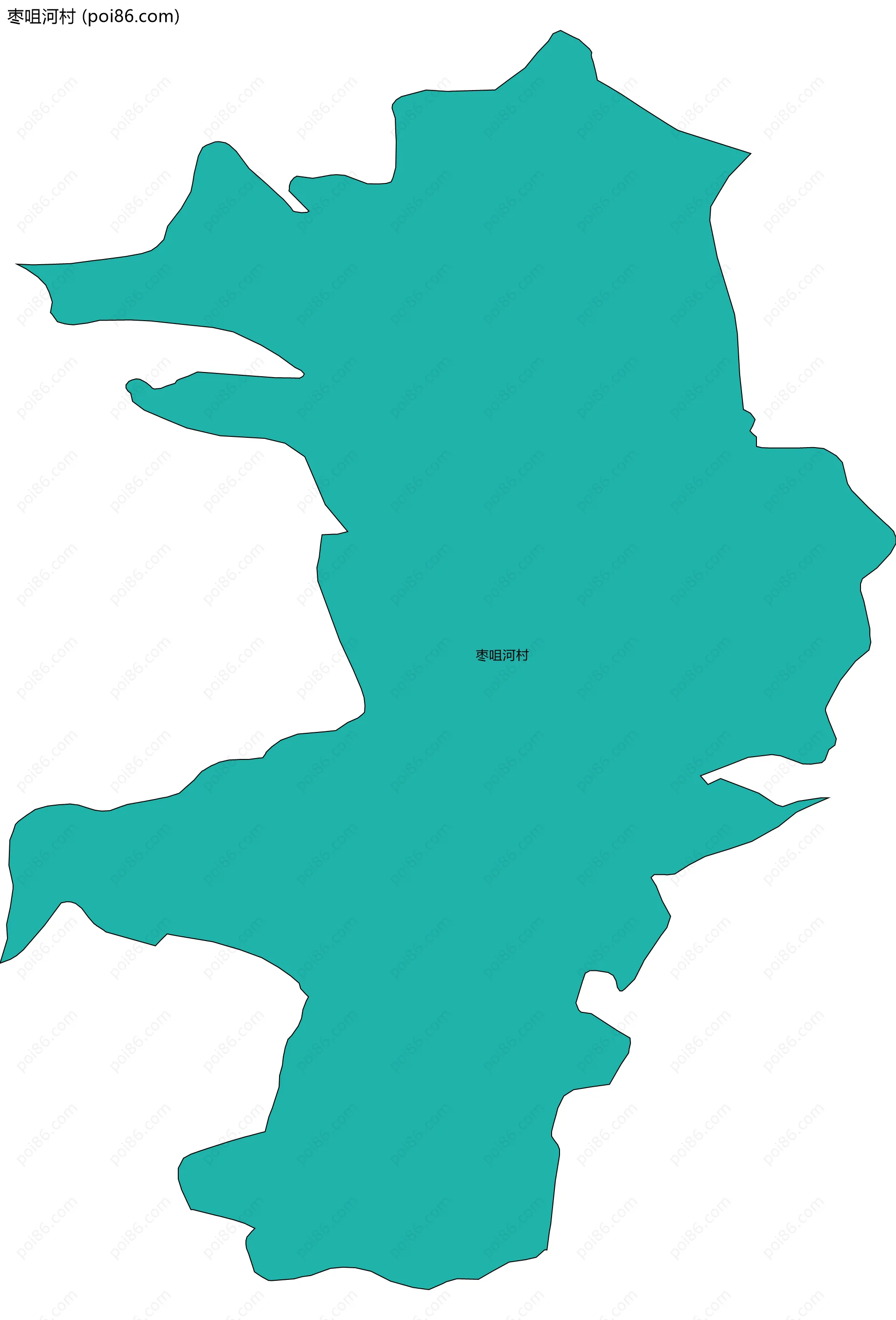 枣咀河村边界地图