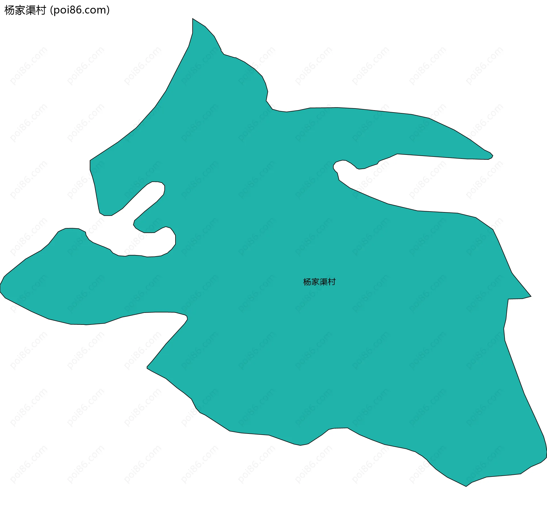 杨家渠村边界地图