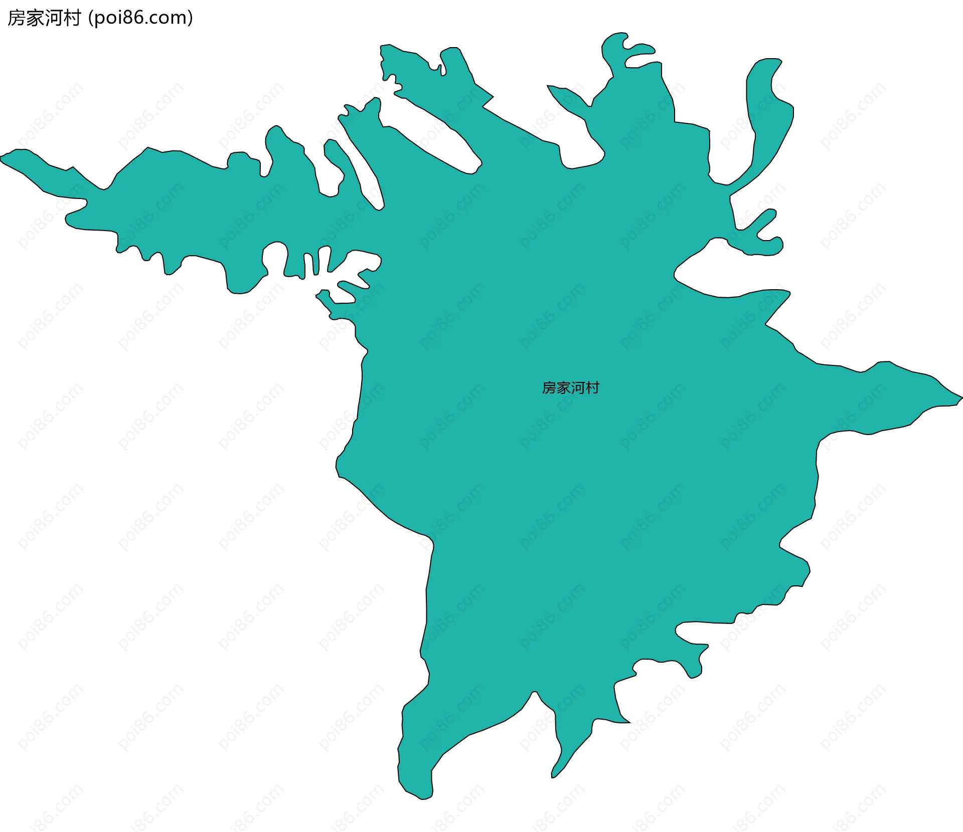 房家河村边界地图