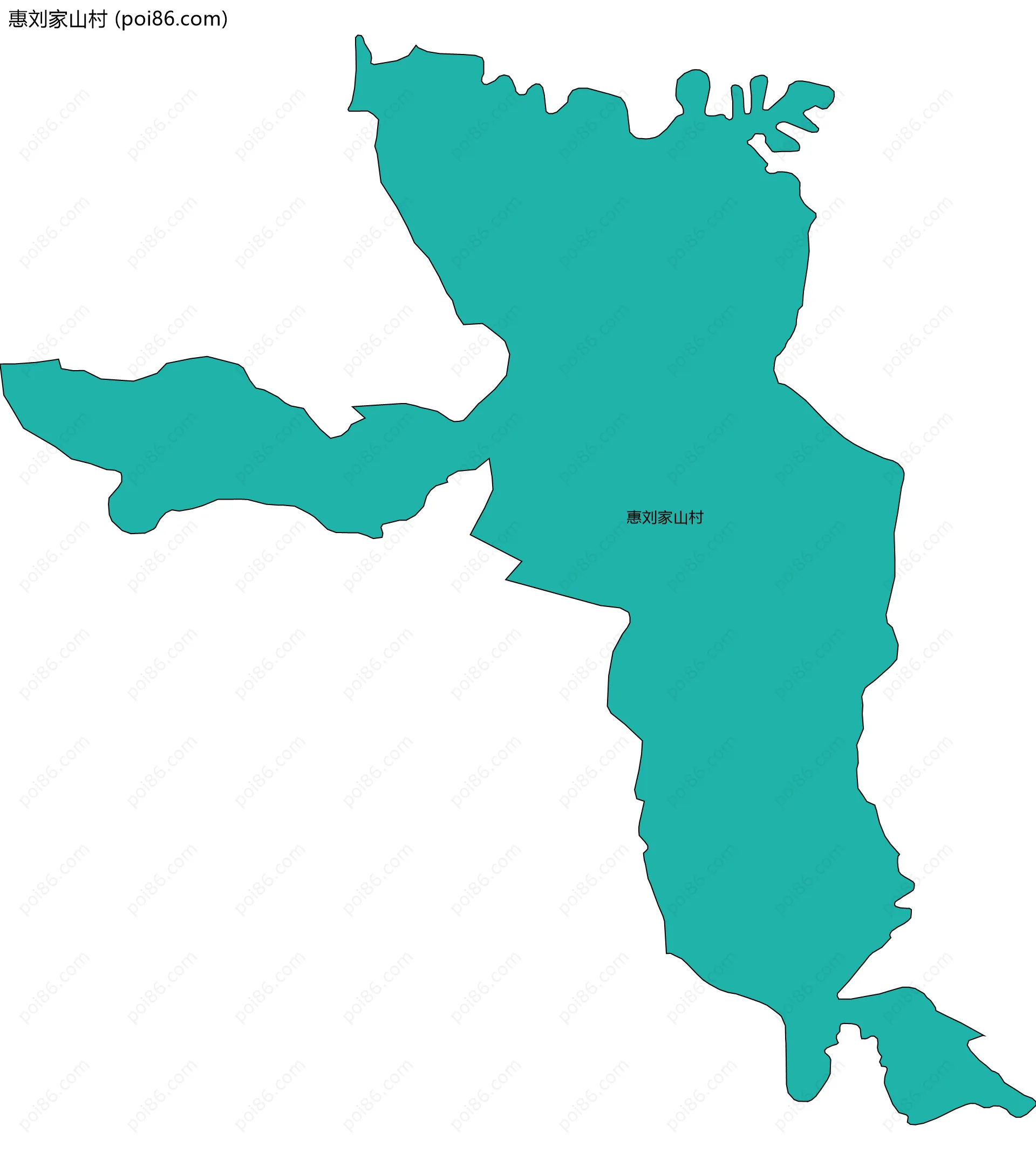 惠刘家山村边界地图