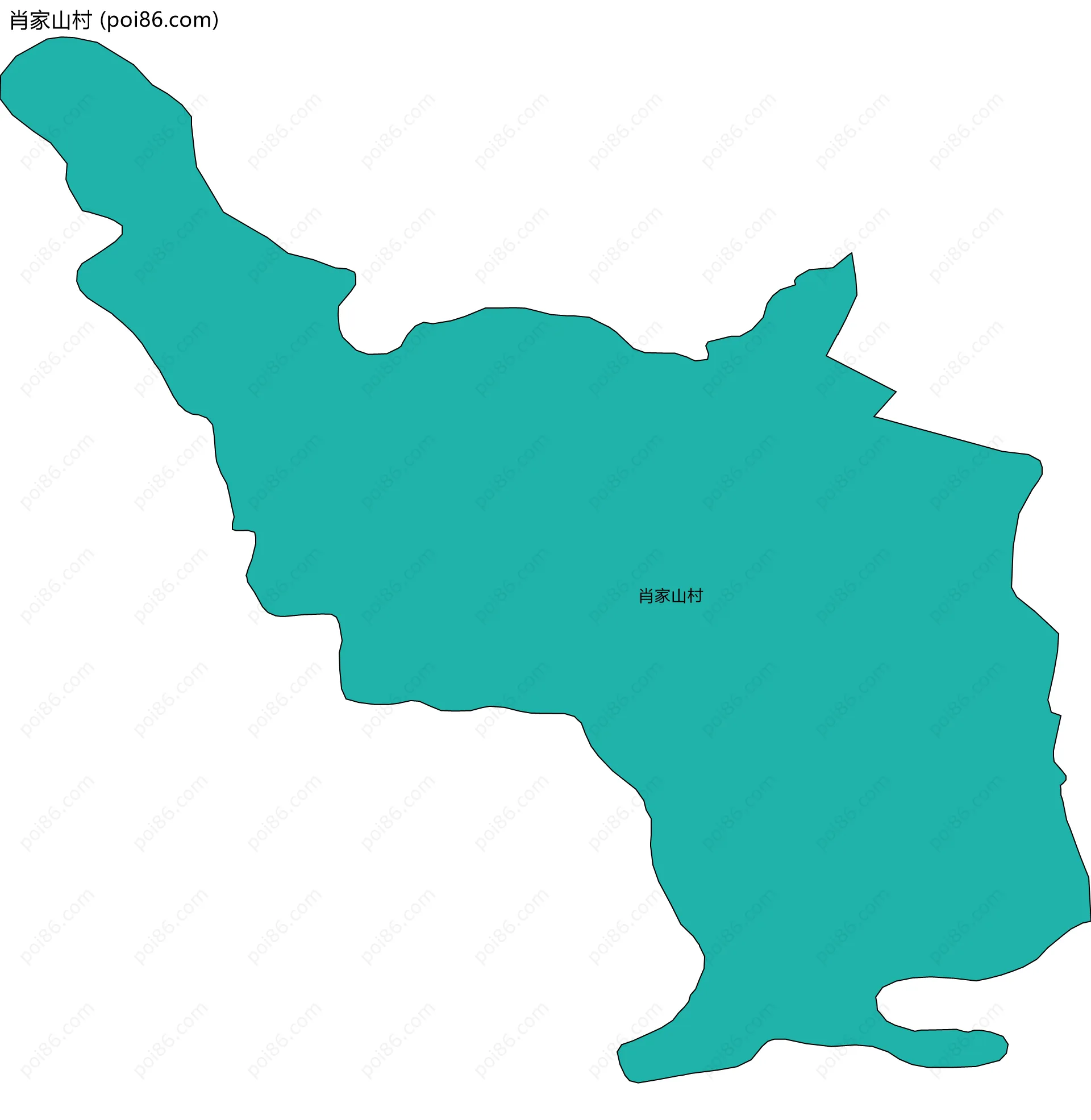 肖家山村边界地图