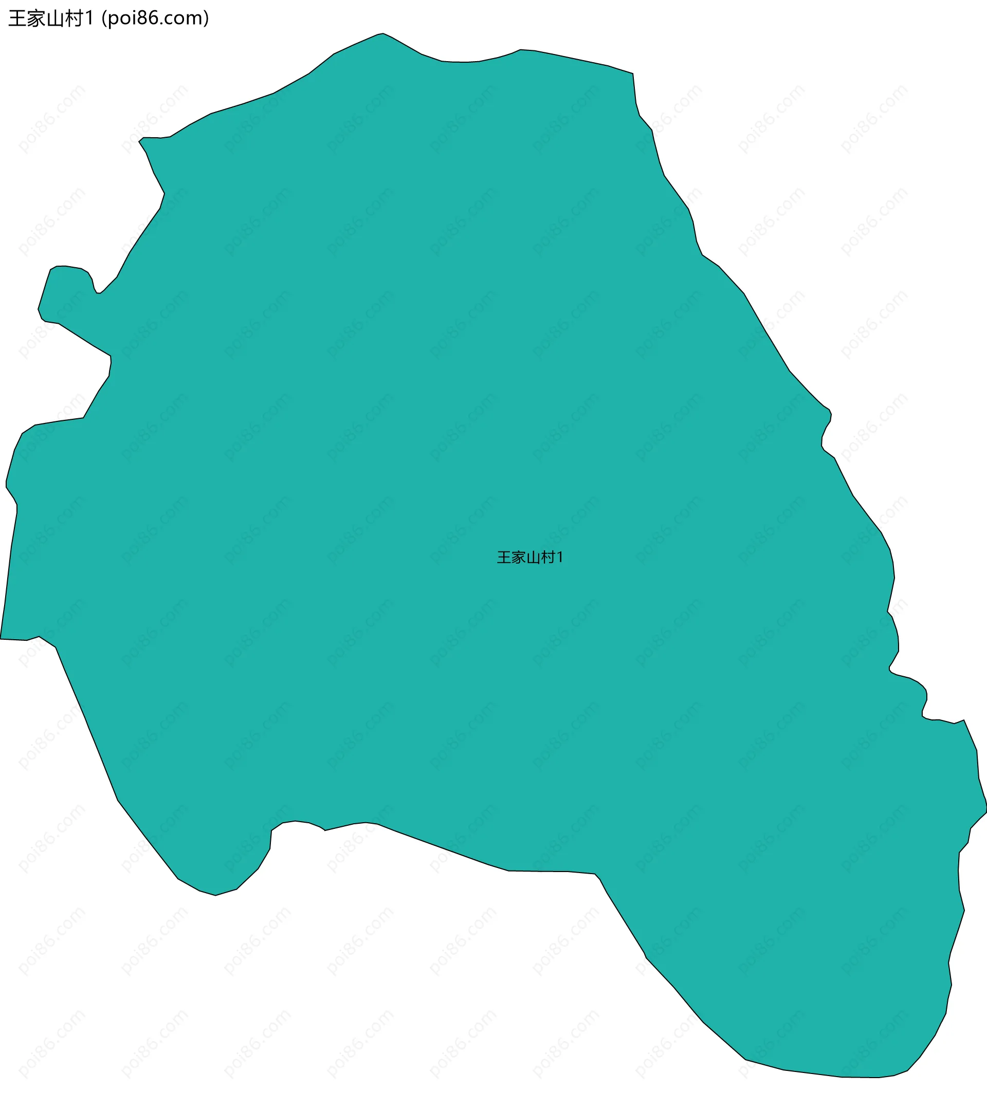 王家山村1边界地图
